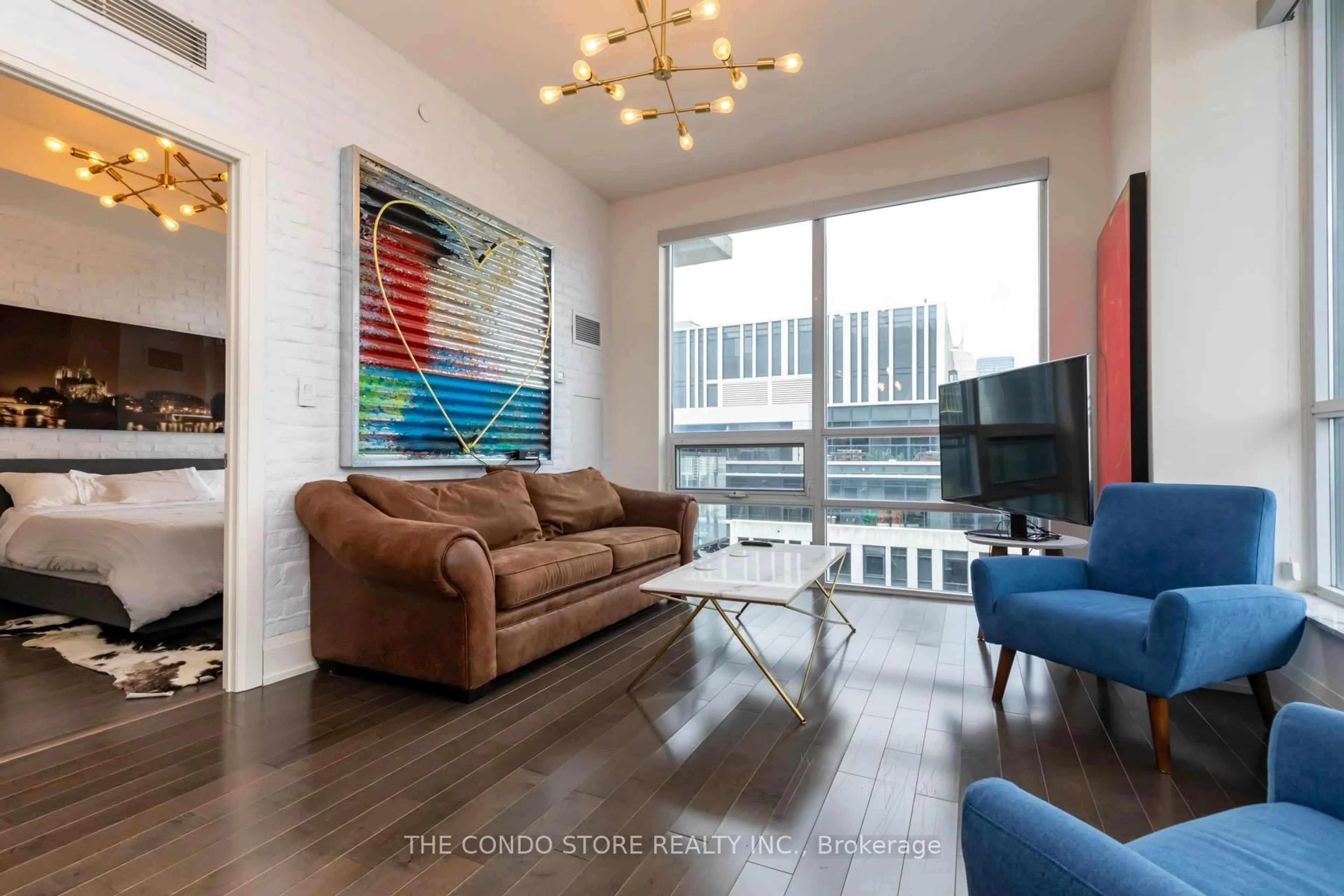 Living room with furniture, unknown for 460 Adelaide St #Ph103, Toronto Ontario M5A 0E7