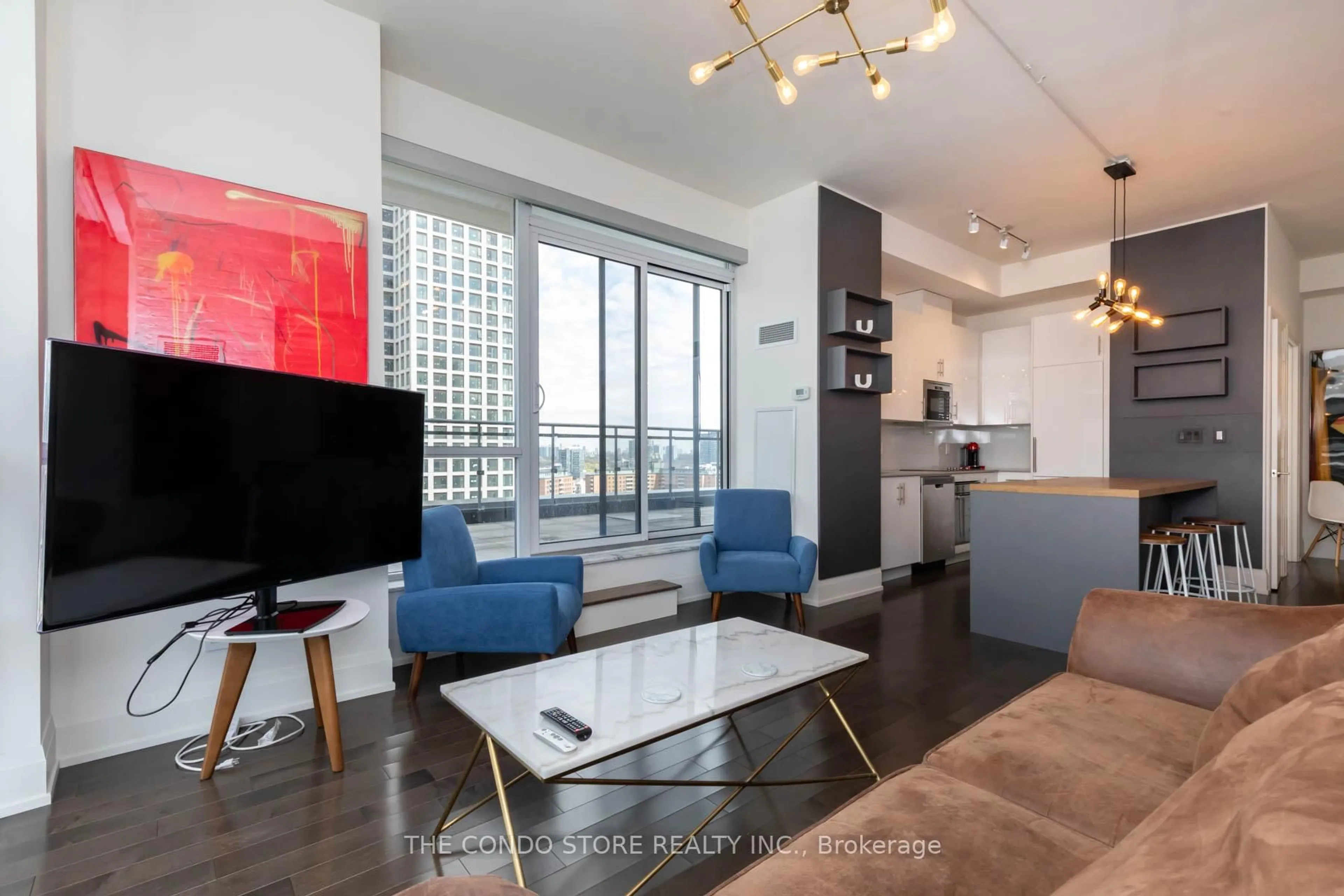 Living room with furniture, unknown for 460 Adelaide St #Ph103, Toronto Ontario M5A 0E7