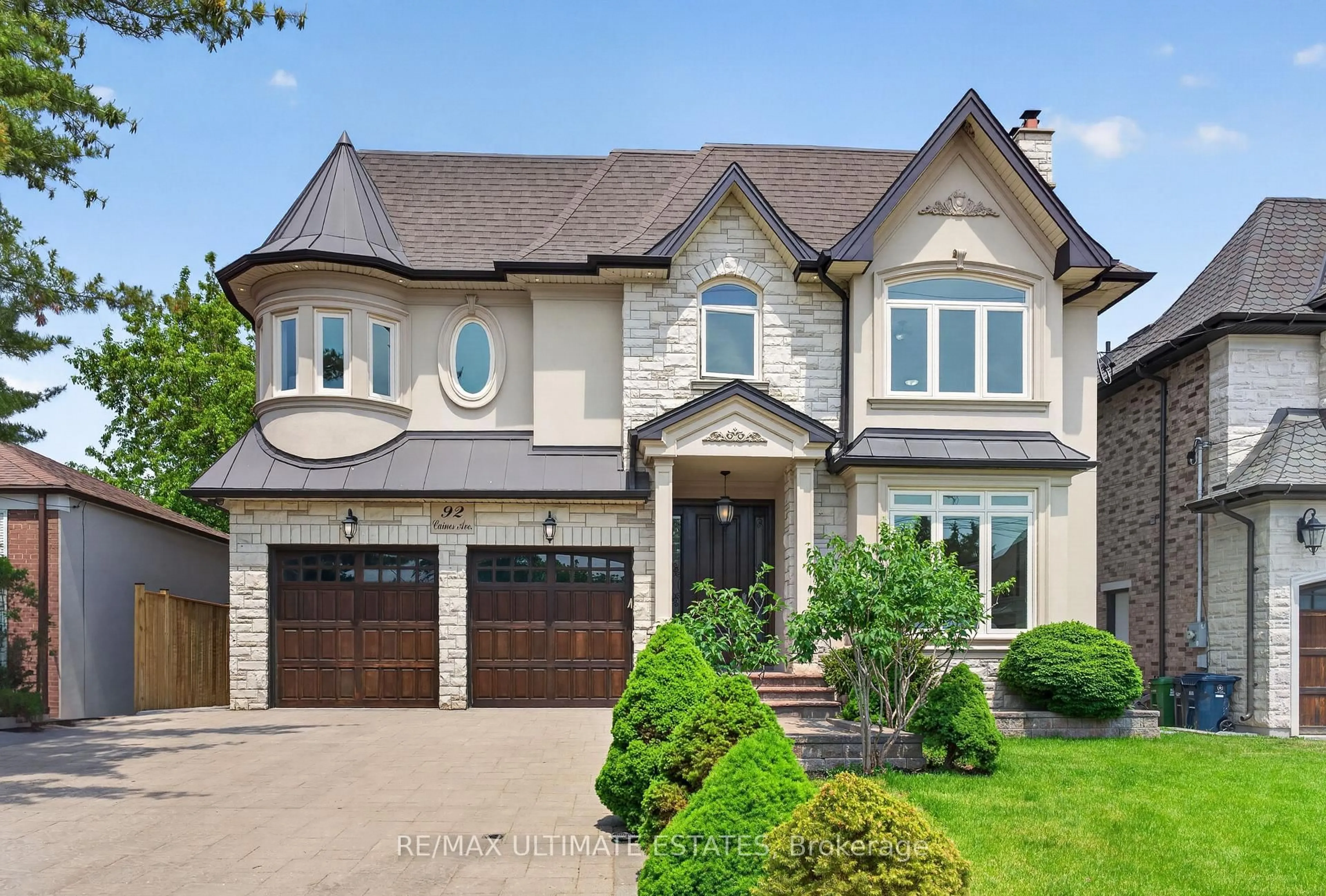 Home with brick exterior material, street for 92 Caines Ave, Toronto Ontario M2R 2L3