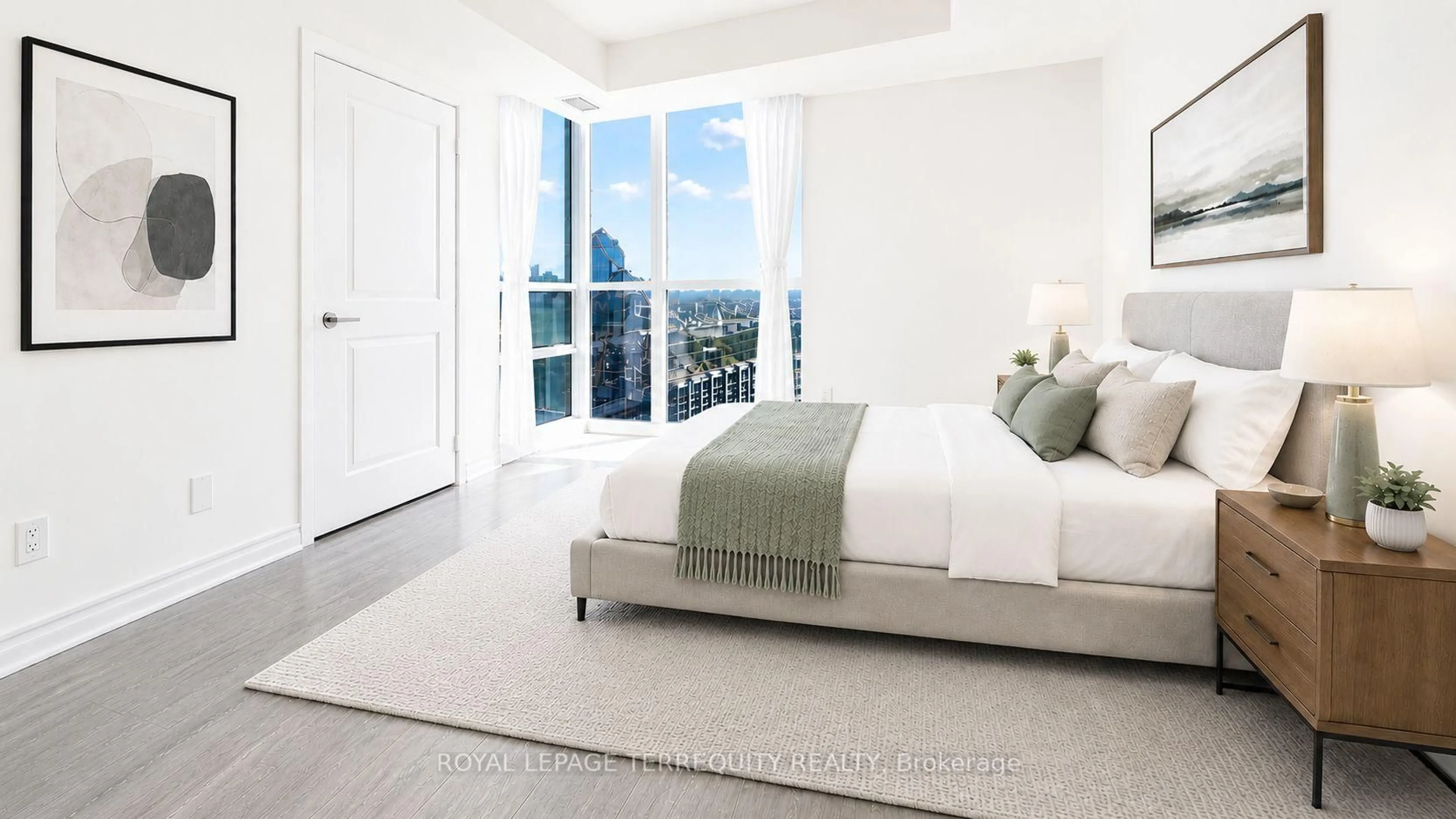 Bedroom with bed, unknown for 4968 Yonge St #3508, Toronto Ontario M2N 7G9