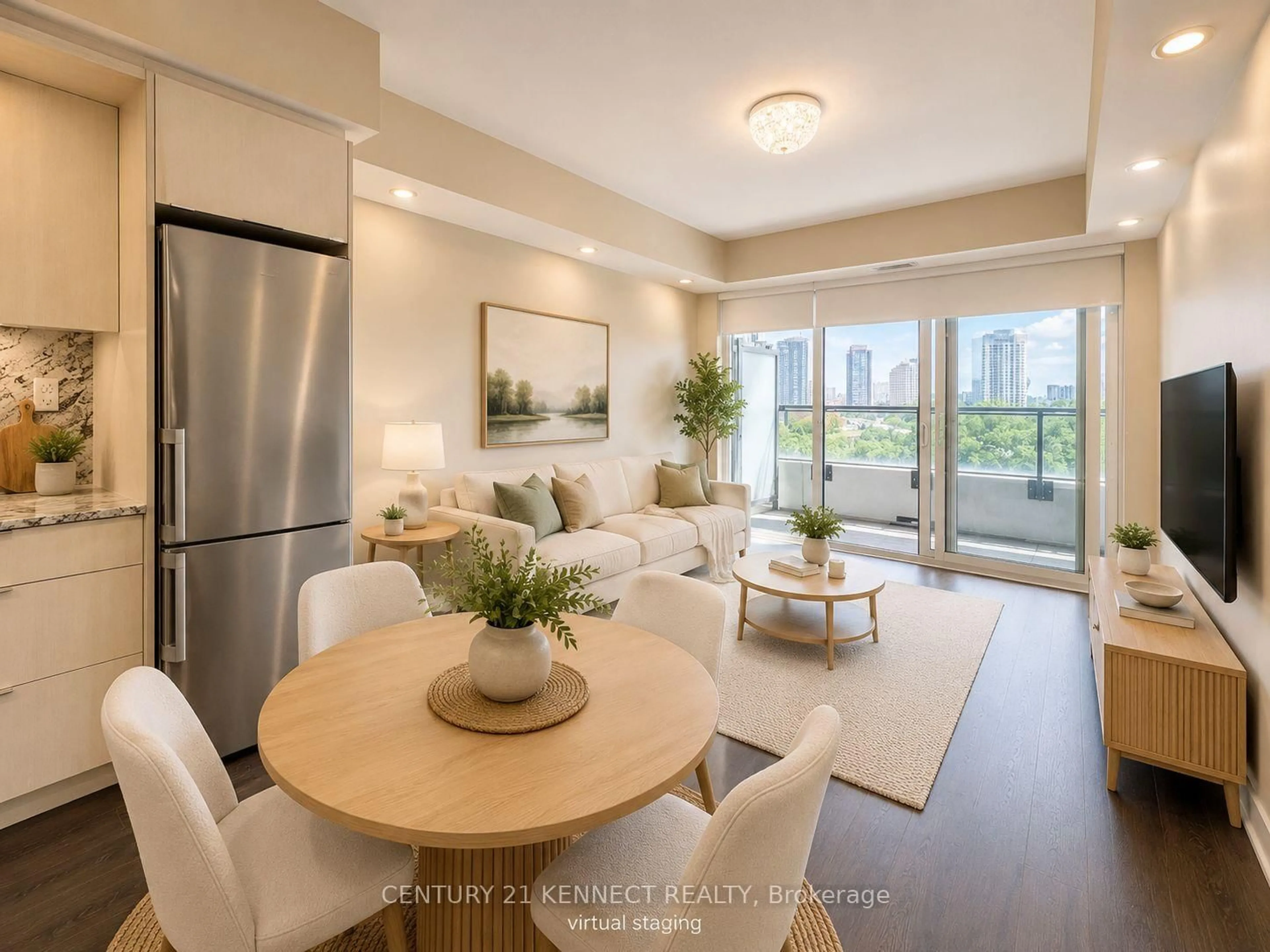 Living room with furniture, unknown for 30 Inn On The Park Dr #706, Toronto Ontario M3C 0P7