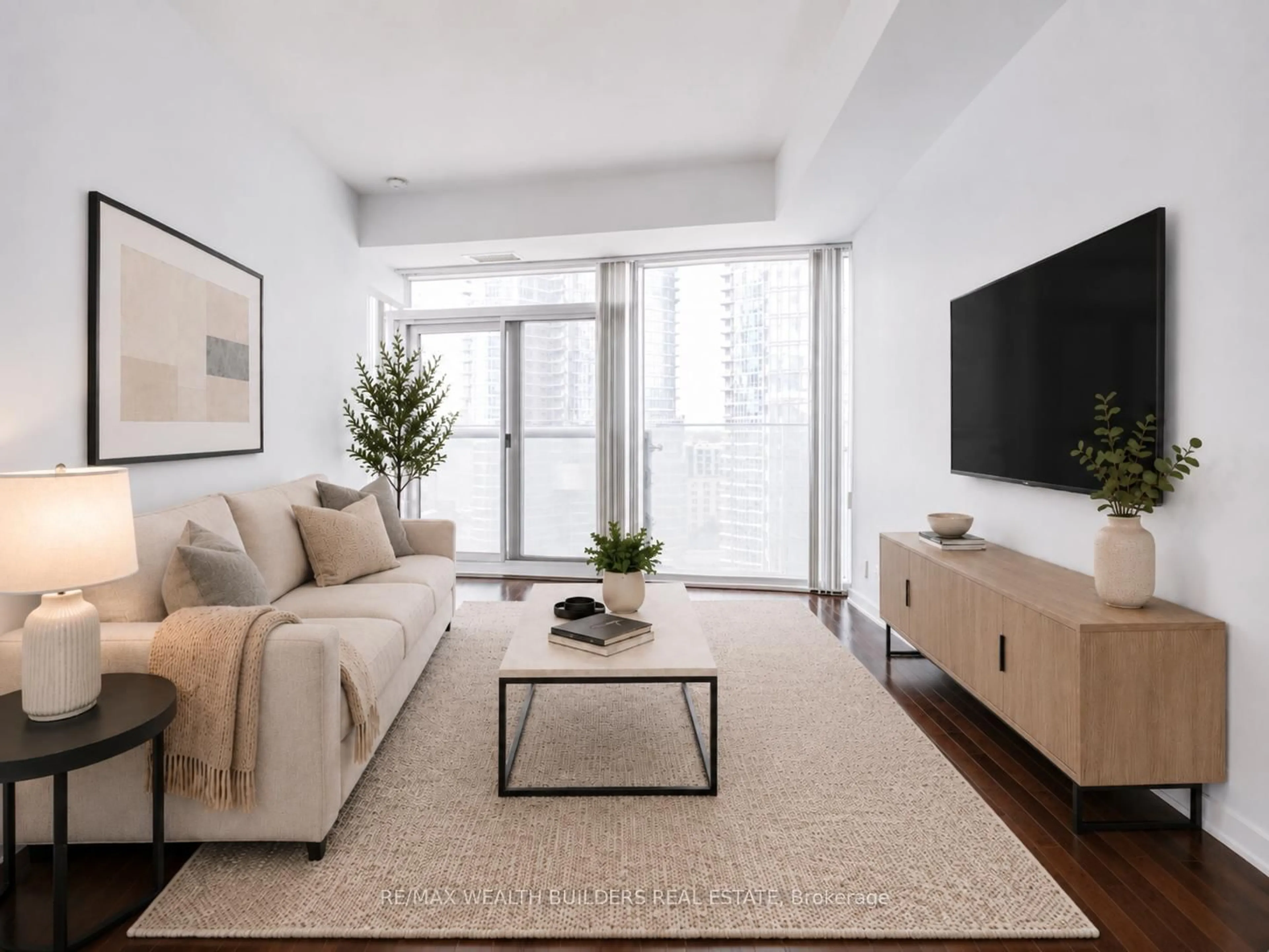 Living room with furniture, unknown for 12 York St #1403, Toronto Ontario M5J 0A9