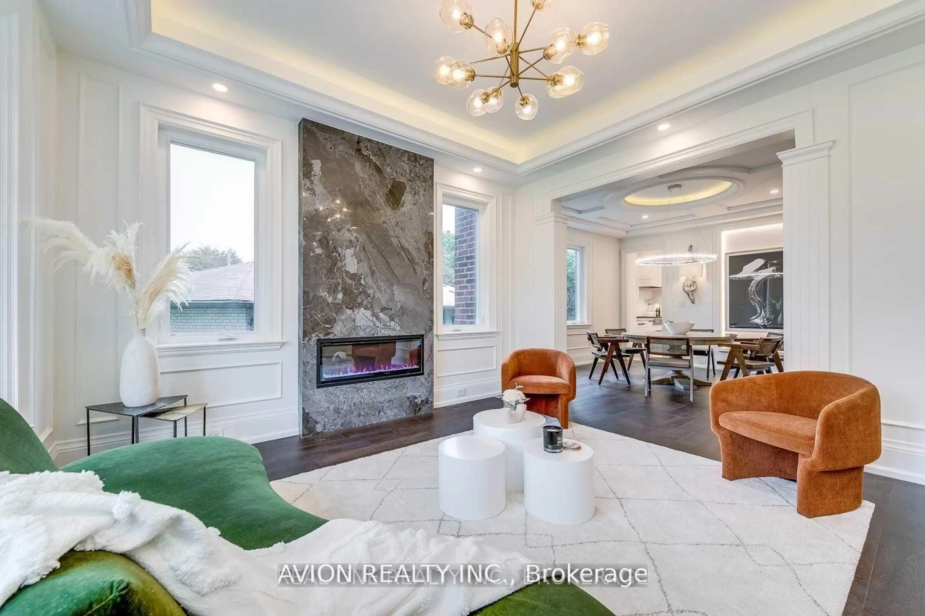 Living room with furniture, ceramic/tile floor for 3 Sutcliffe Dr, Toronto Ontario M2K 2A5