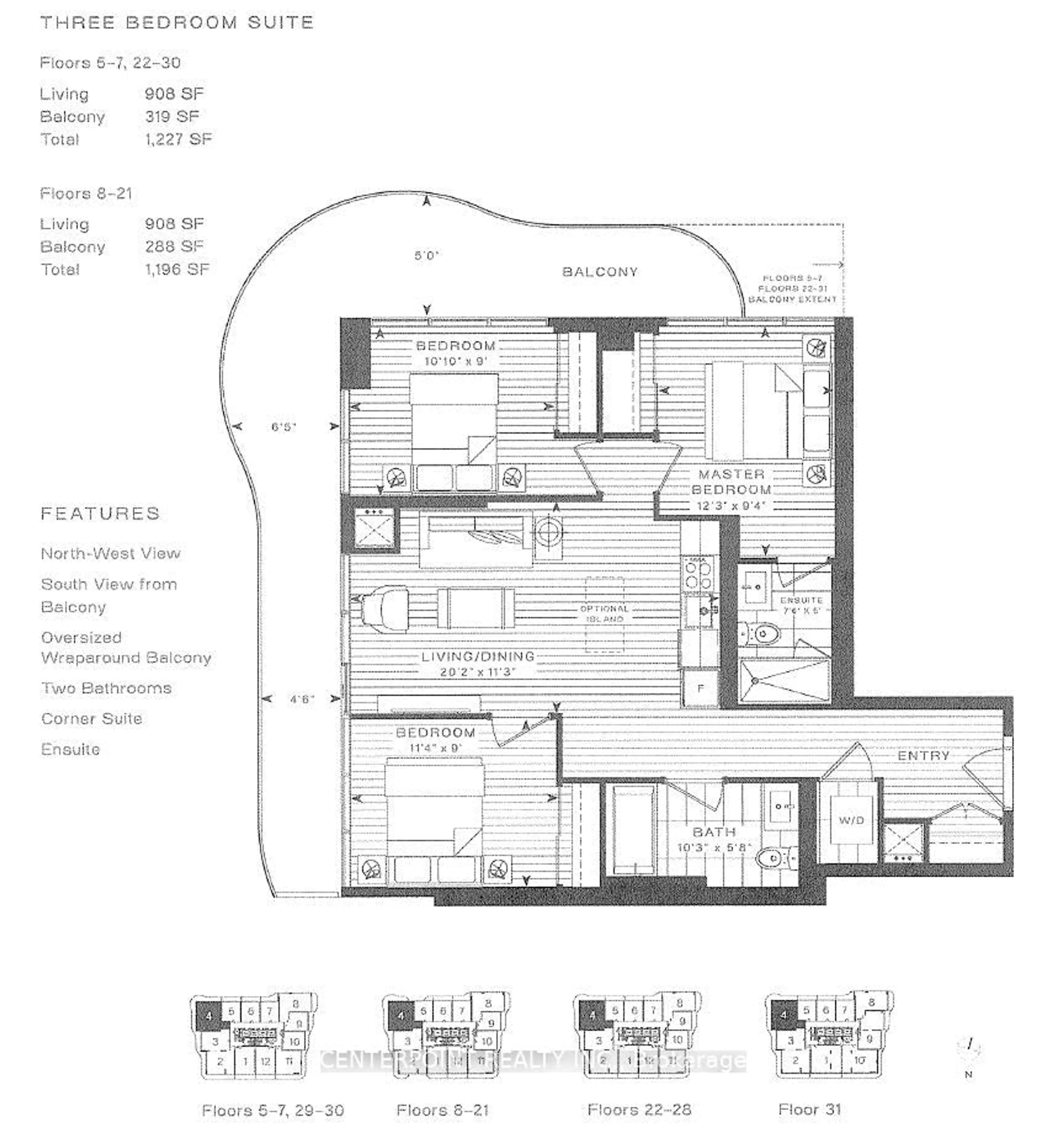 Floor plan for 15 Holmes Ave #1604, Toronto Ontario M2N 0L4