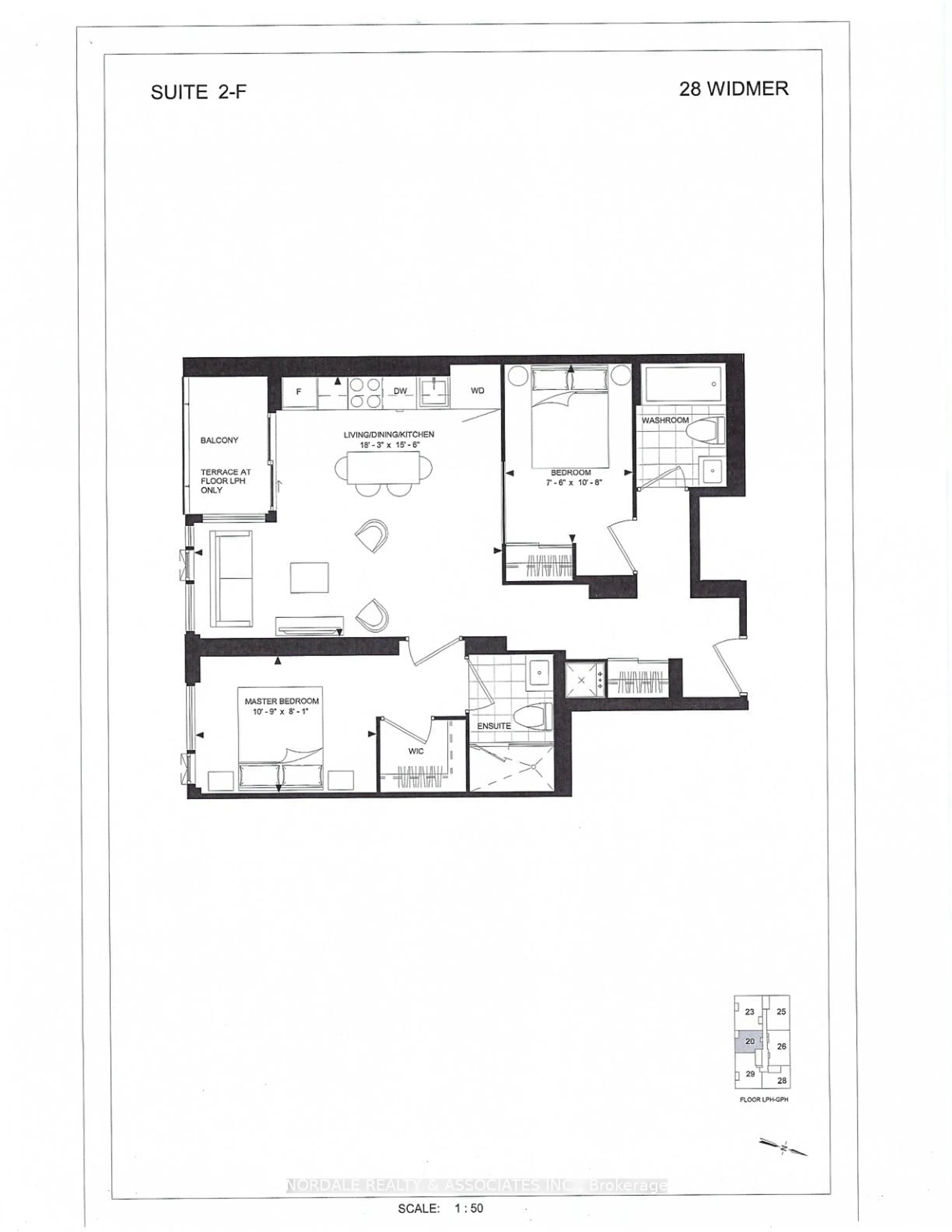 Floor plan for 28 Widmer St #LPH20, Toronto Ontario M5V 0T2
