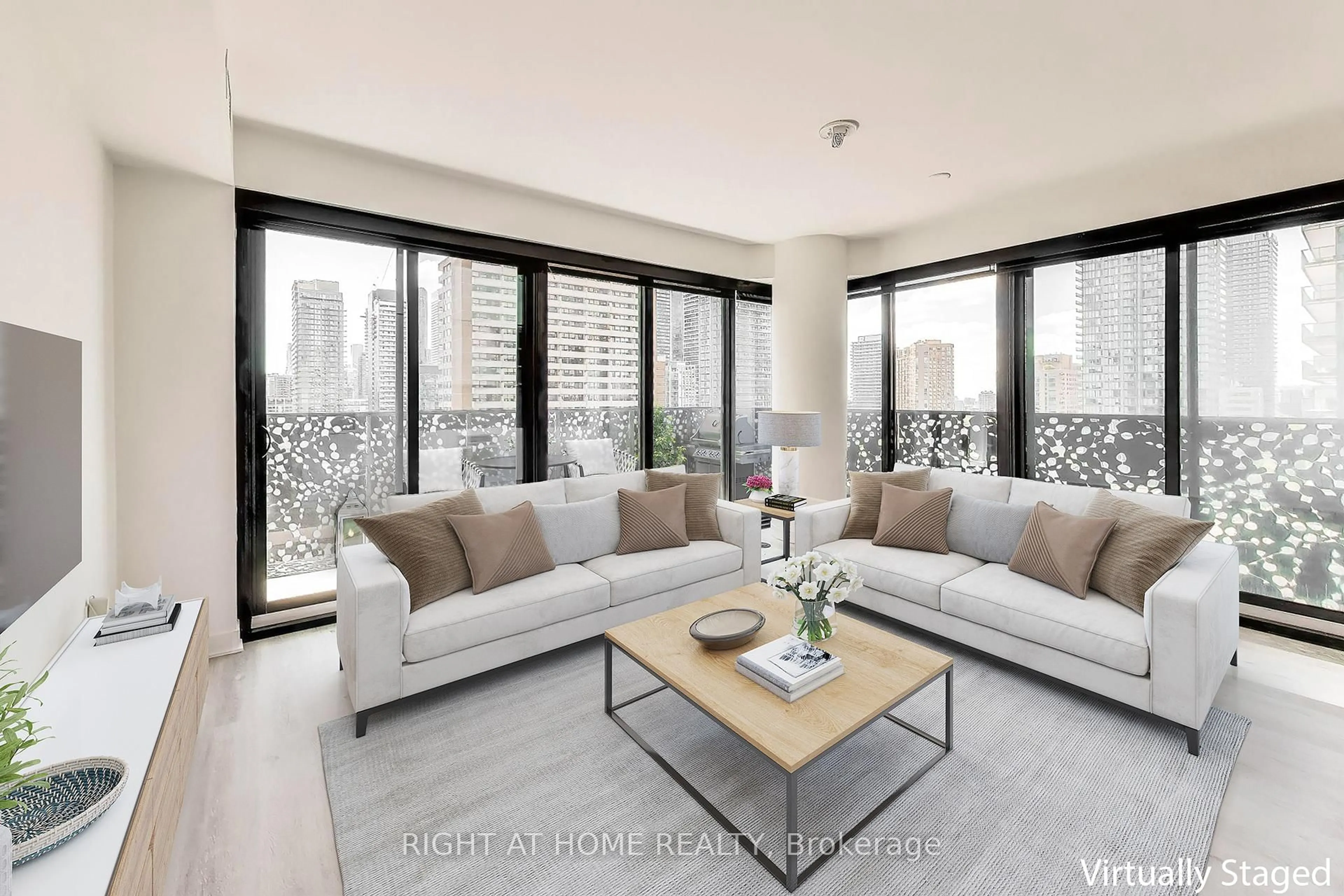 Living room with furniture, unknown for 55 Charles St #1406, Toronto Ontario M4Y 0J1