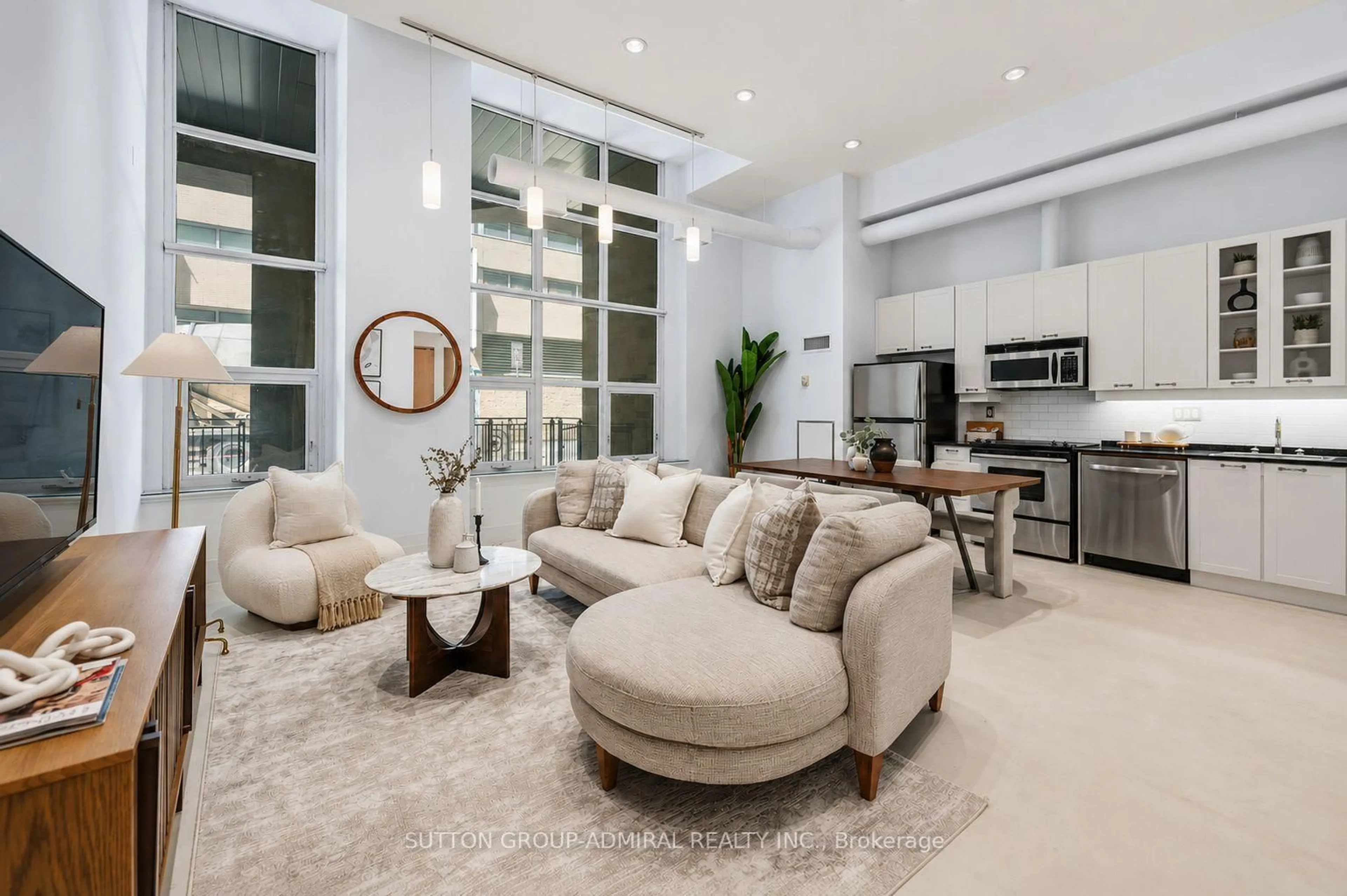 Living room with furniture, unknown for 135 Dalhousie St #104, Toronto Ontario M5B 2S1