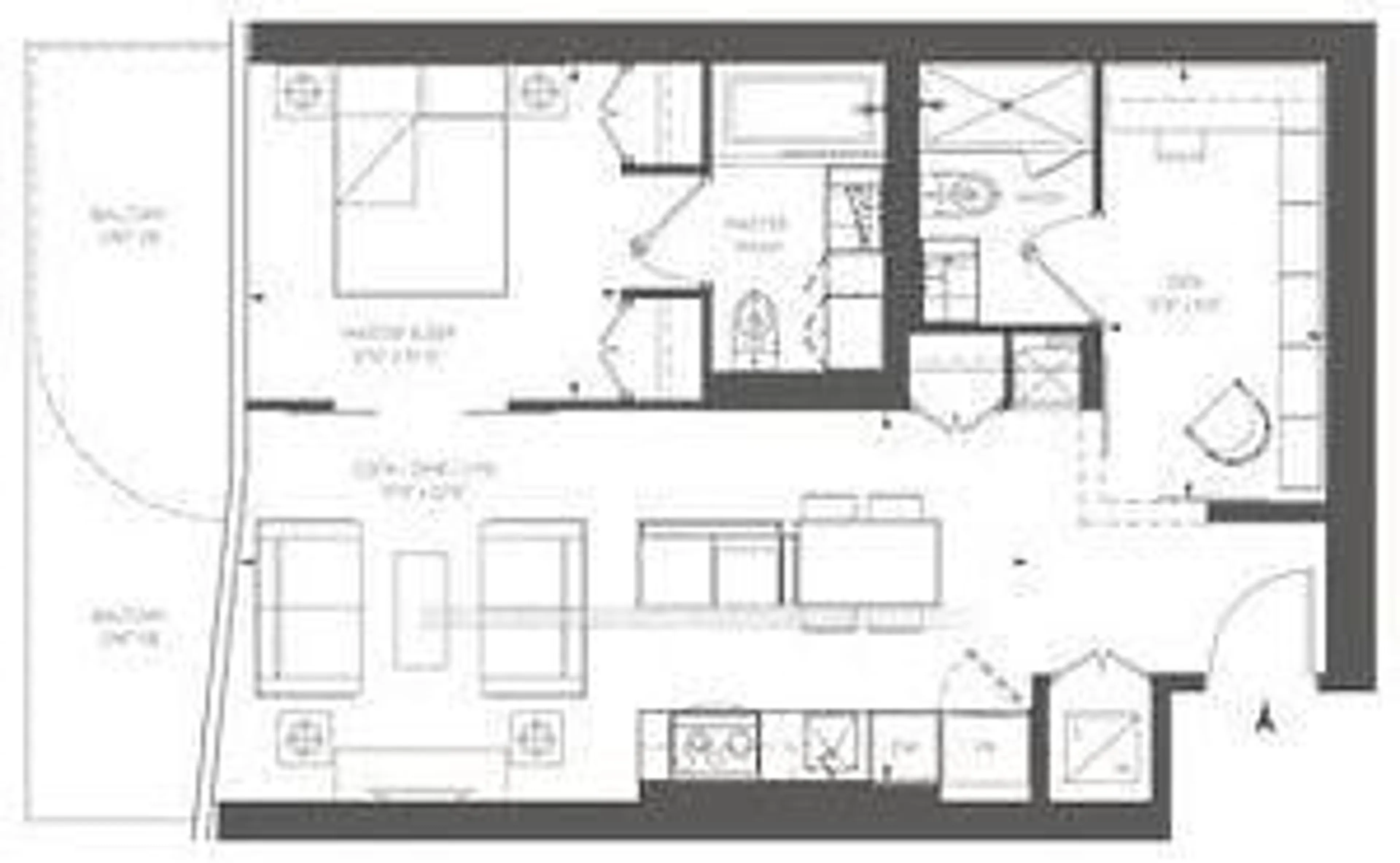 Floor plan for 1 Bloor St #3208, Toronto Ontario M4W 0A8