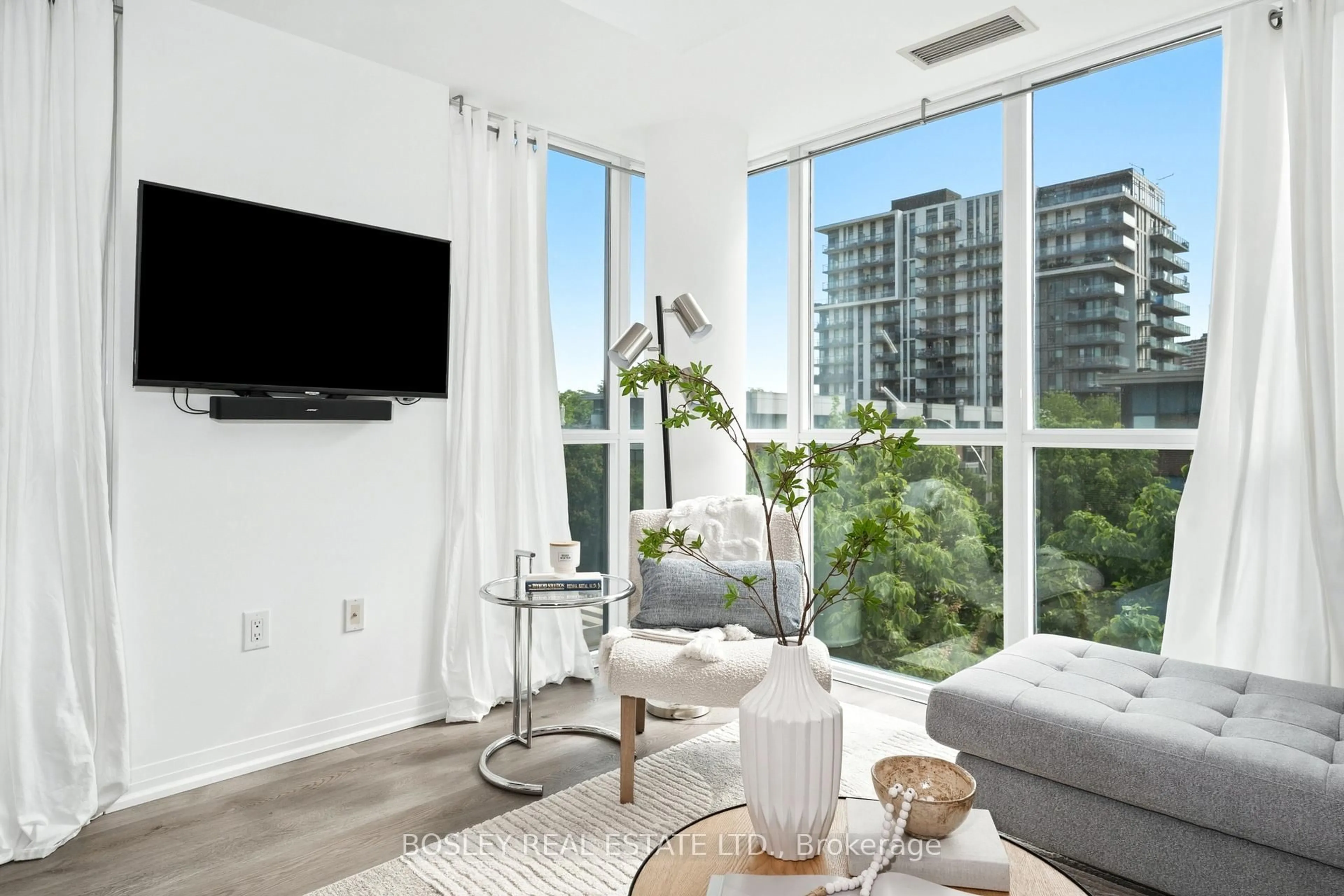 Living room with furniture, unknown for 25 Cole St #317, Toronto Ontario M5A 4M3