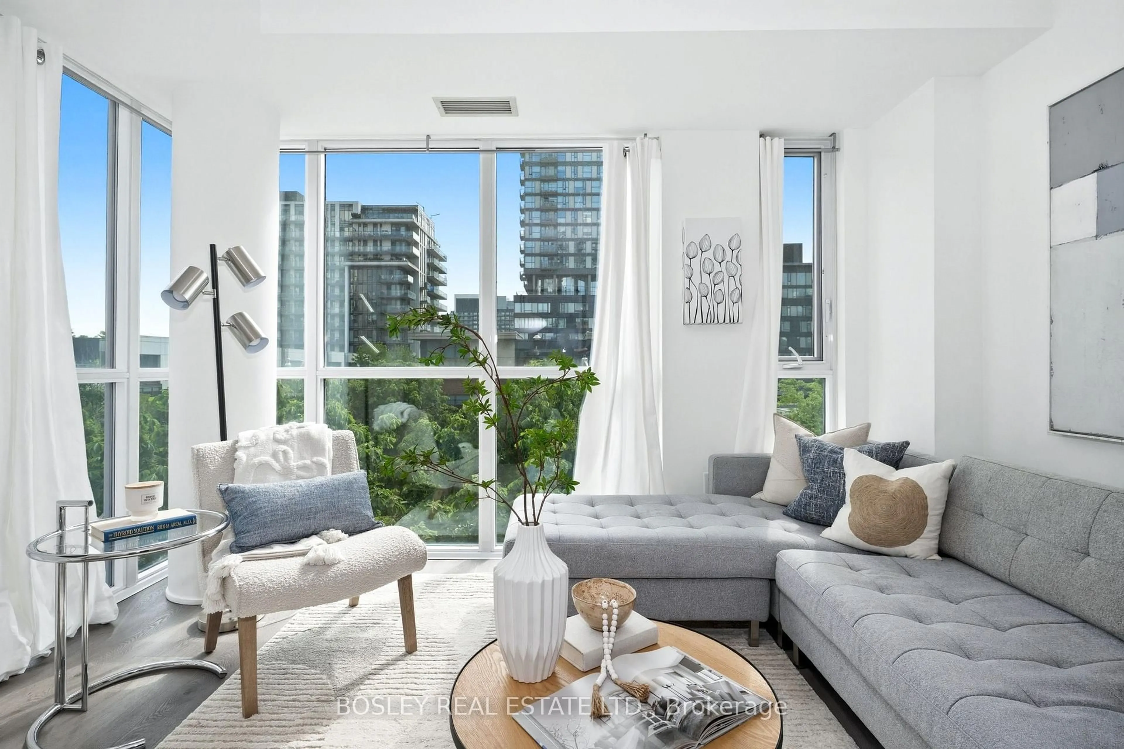 Living room with furniture, unknown for 25 Cole St #317, Toronto Ontario M5A 4M3