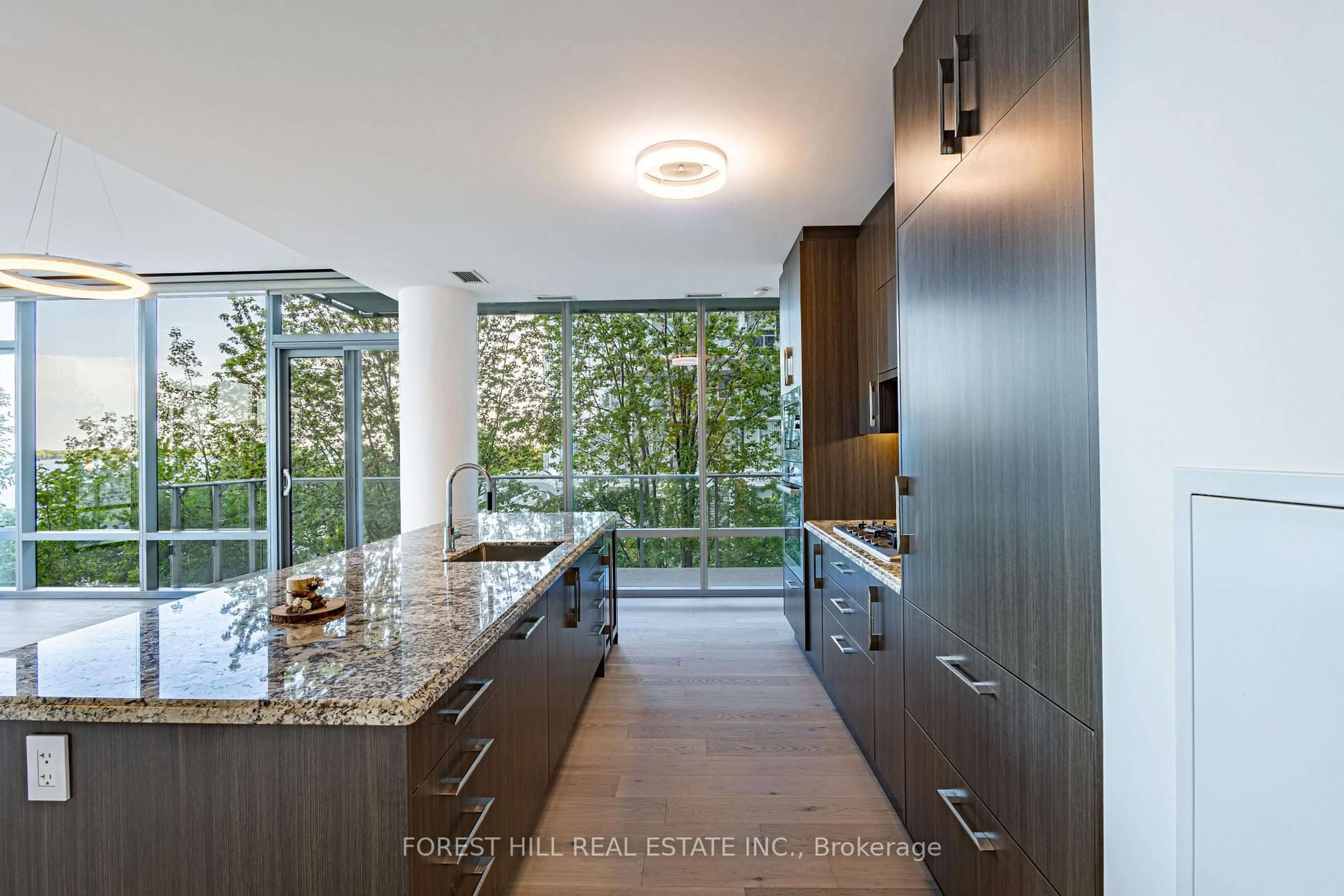 Contemporary kitchen, ceramic/tile floor for 39 Queens Quay #313, Toronto Ontario M5E 0A4