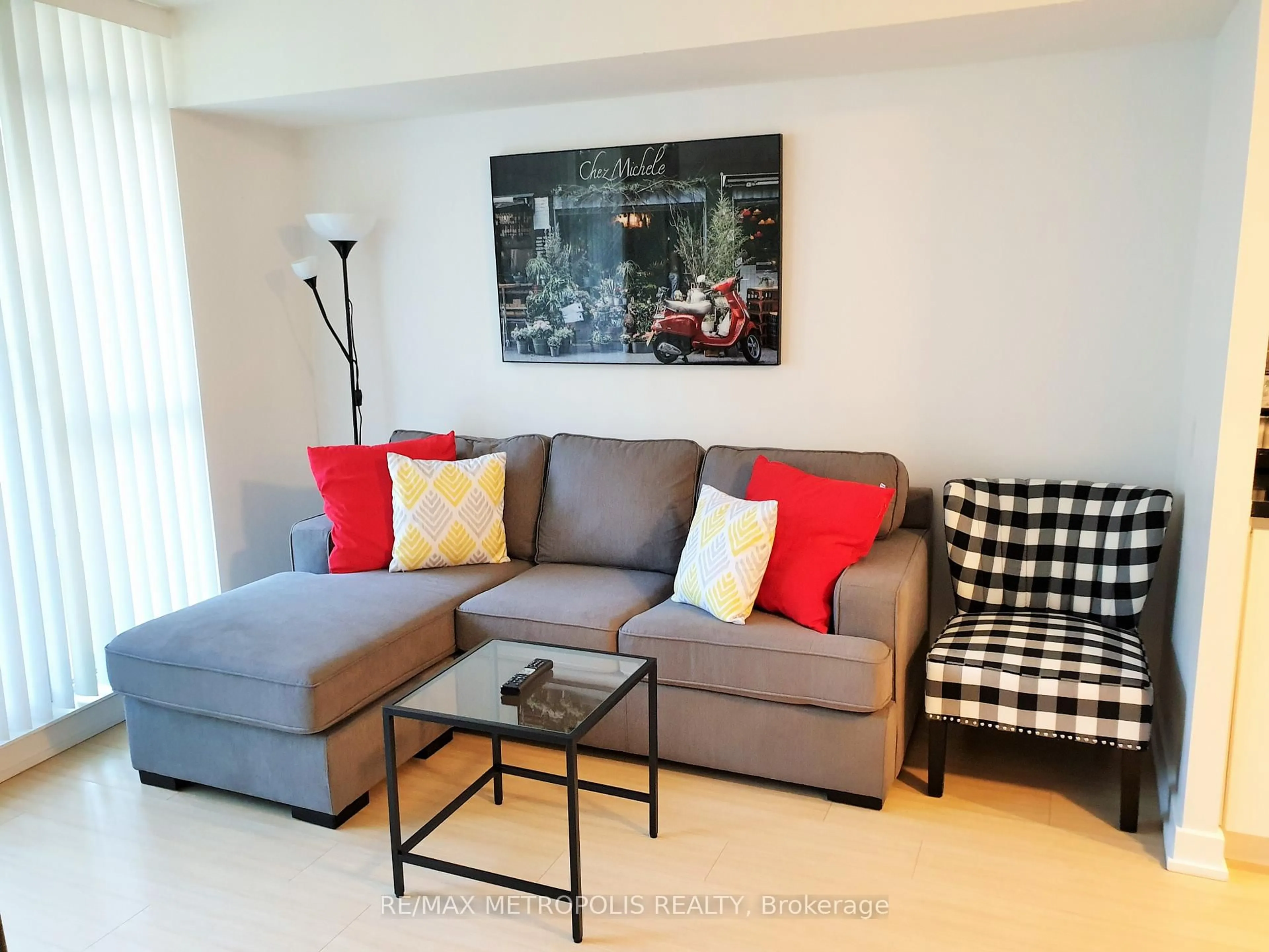 Living room with furniture, unknown for 85 Queens Wharf Rd #312, Toronto Ontario M5V 0J9