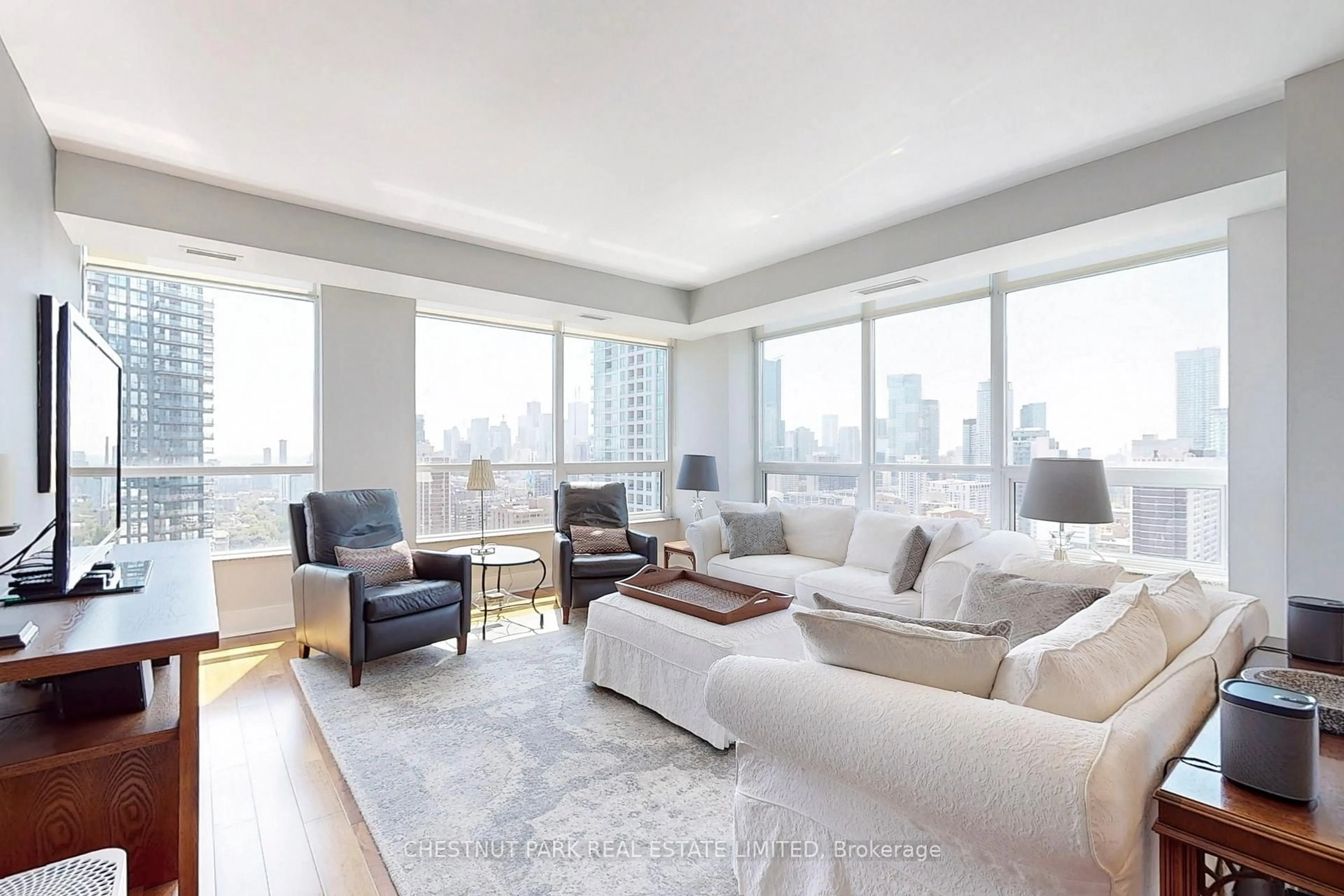 Living room with furniture, unknown for 500 Sherbourne St #2506, Toronto Ontario M4X 1L1