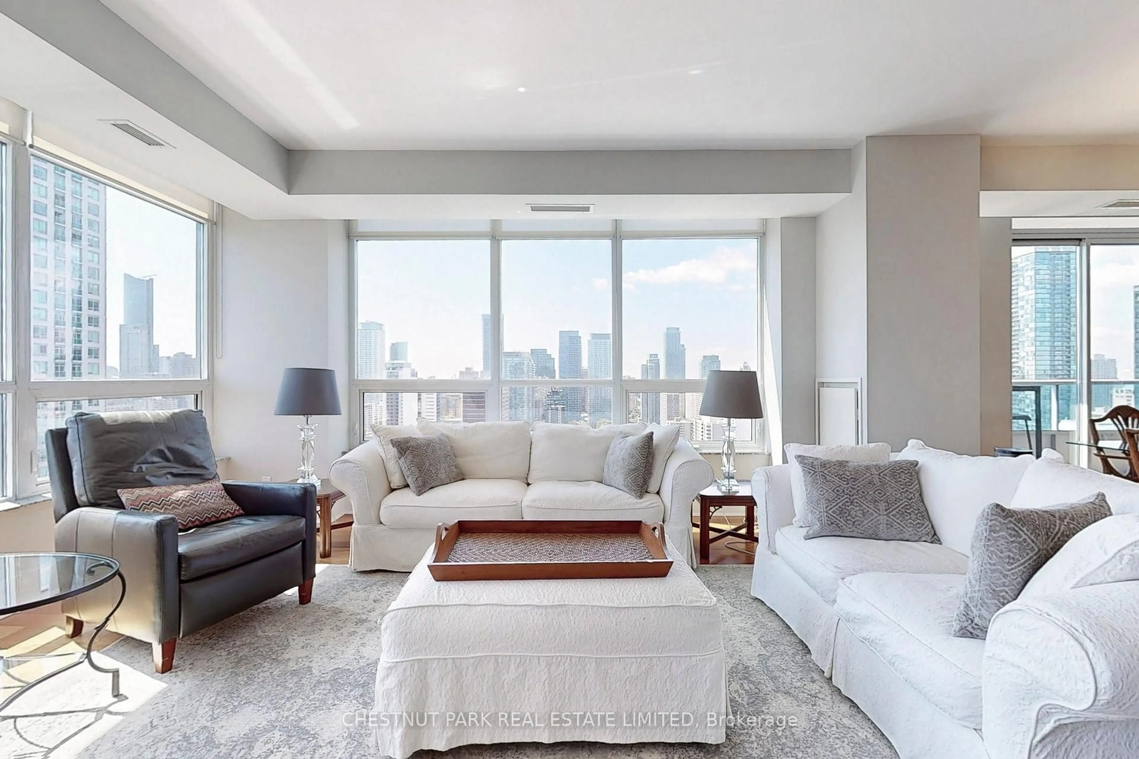 Living room with furniture, unknown for 500 Sherbourne St #2506, Toronto Ontario M4X 1L1