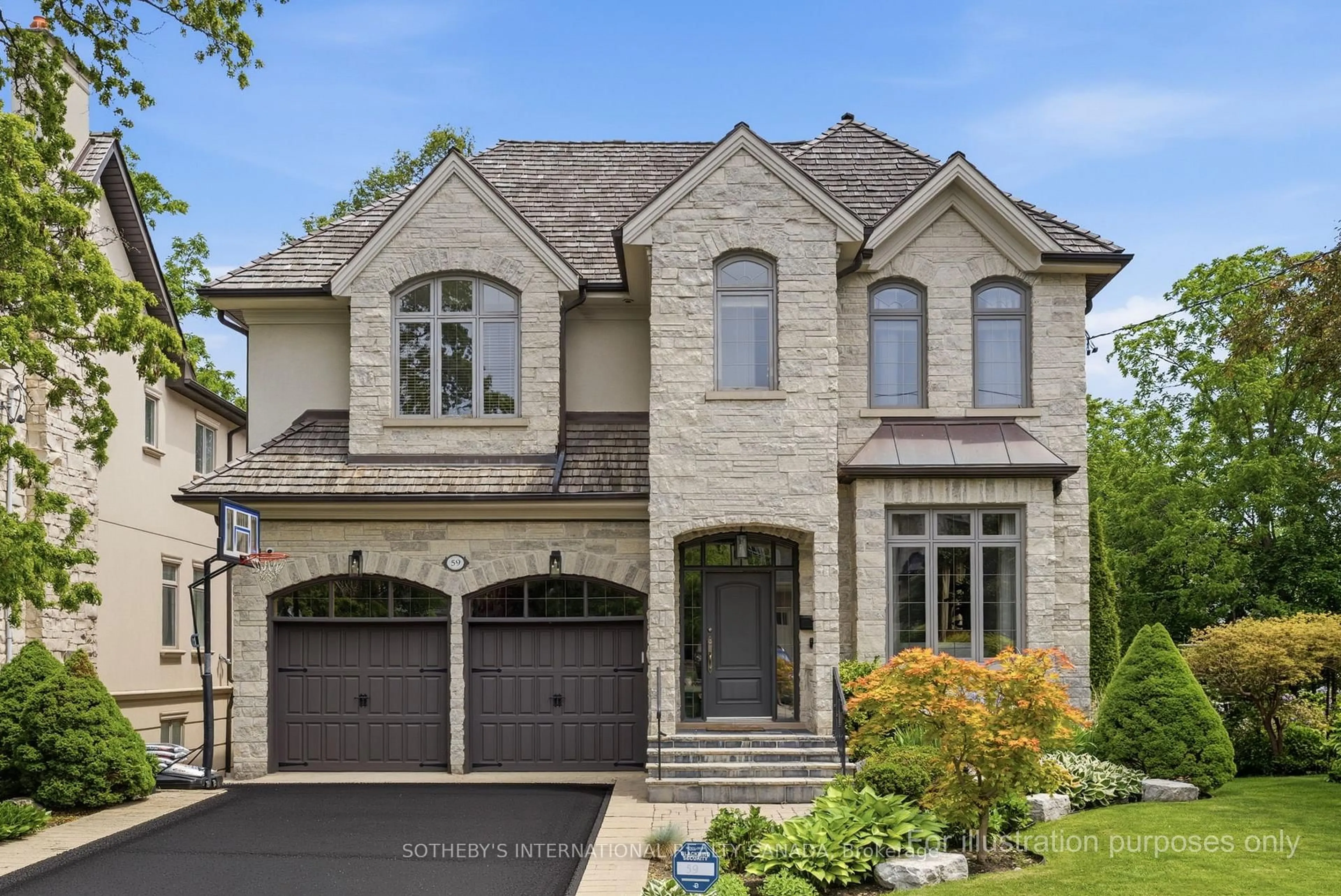 Home with brick exterior material, street for 59 De Vere Gdns, Toronto Ontario M5M 3E8