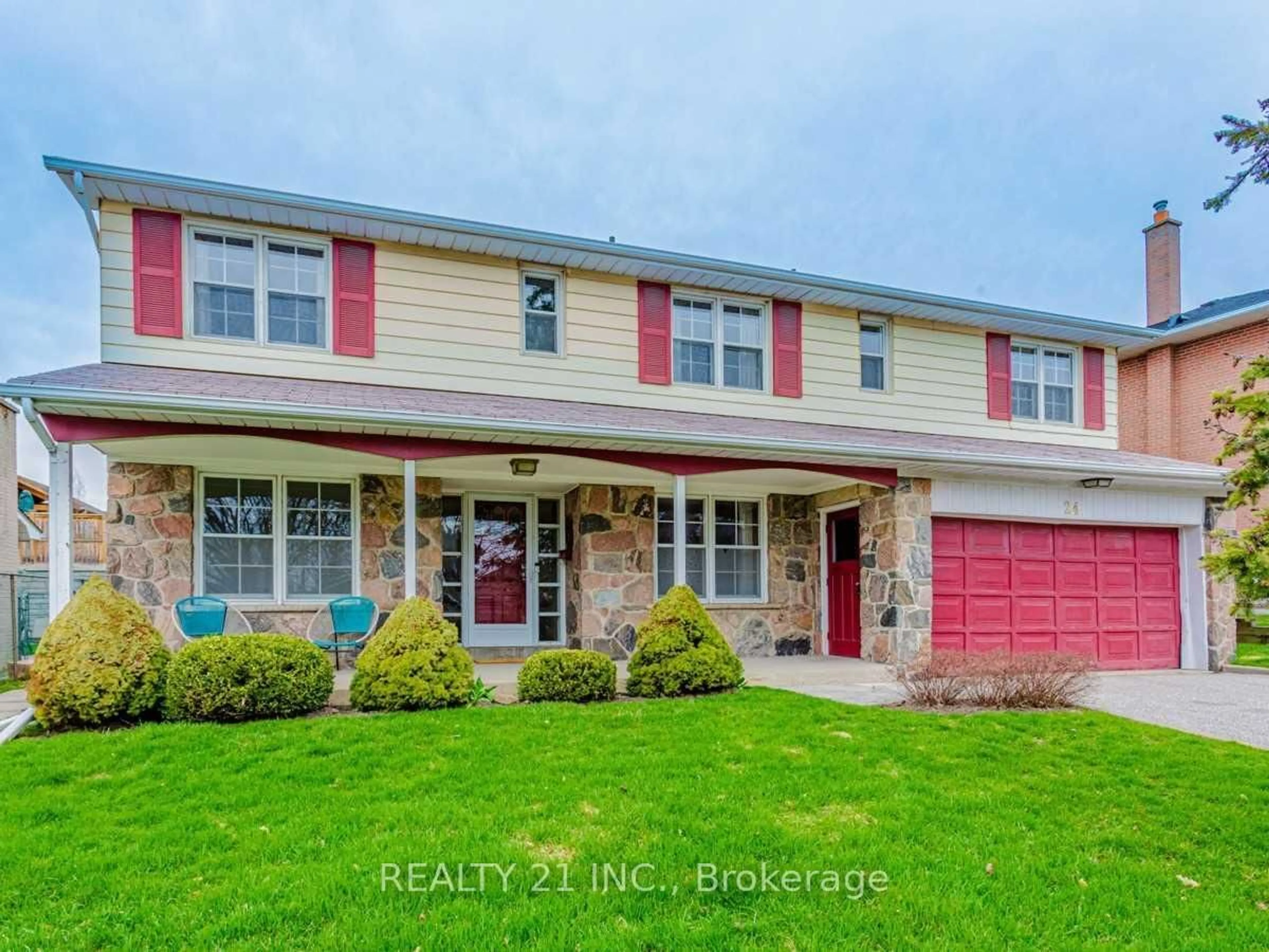 Home with vinyl exterior material, street for 24 Beveridge Dr, Toronto Ontario M3A 1N9