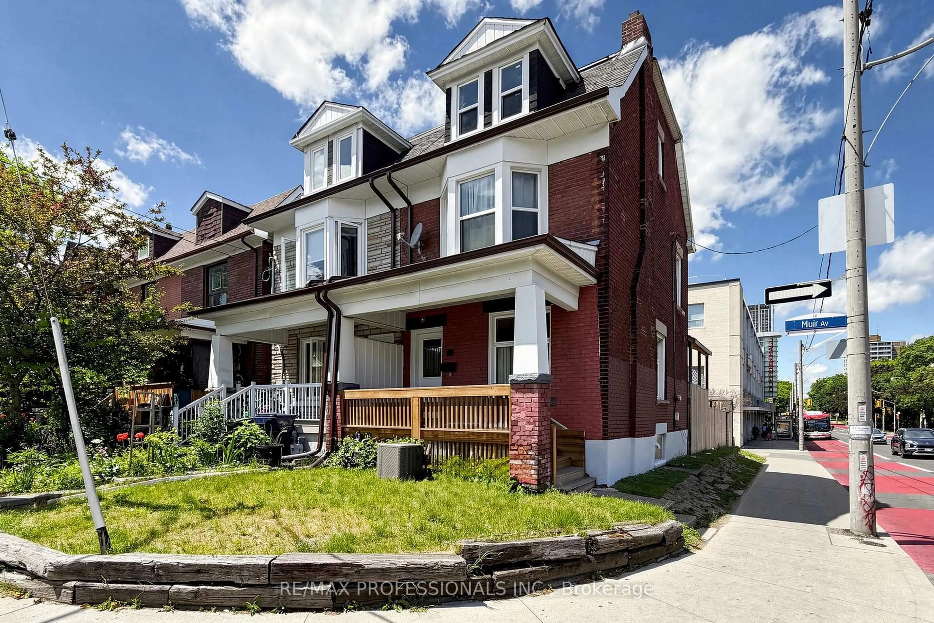 Home with brick exterior material, street for 2 Muir Ave, Toronto Ontario M6H 1E8