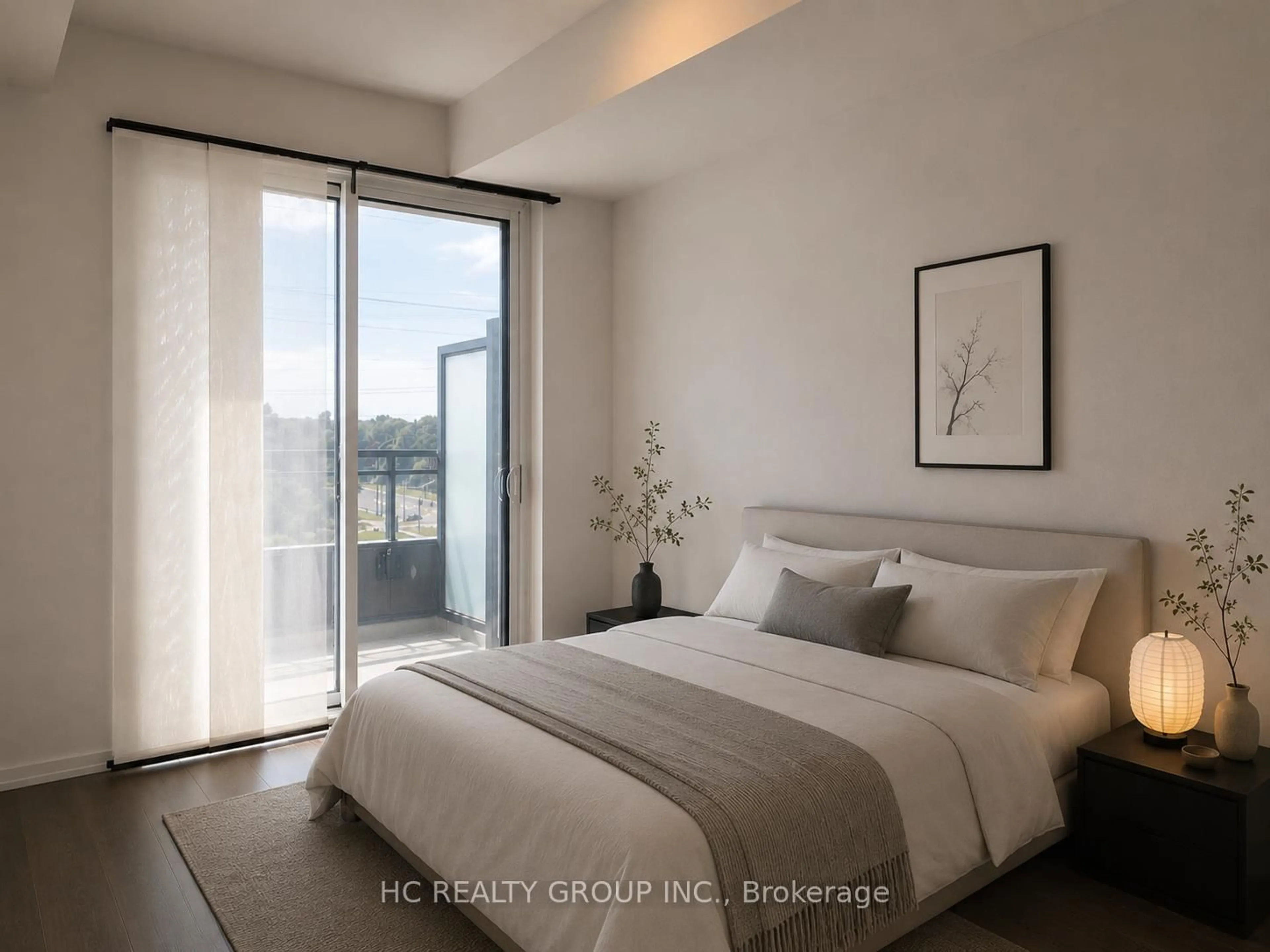 Bedroom with bed, unknown for 3237 Bayview Ave #312, Toronto Ontario M2K 0G1