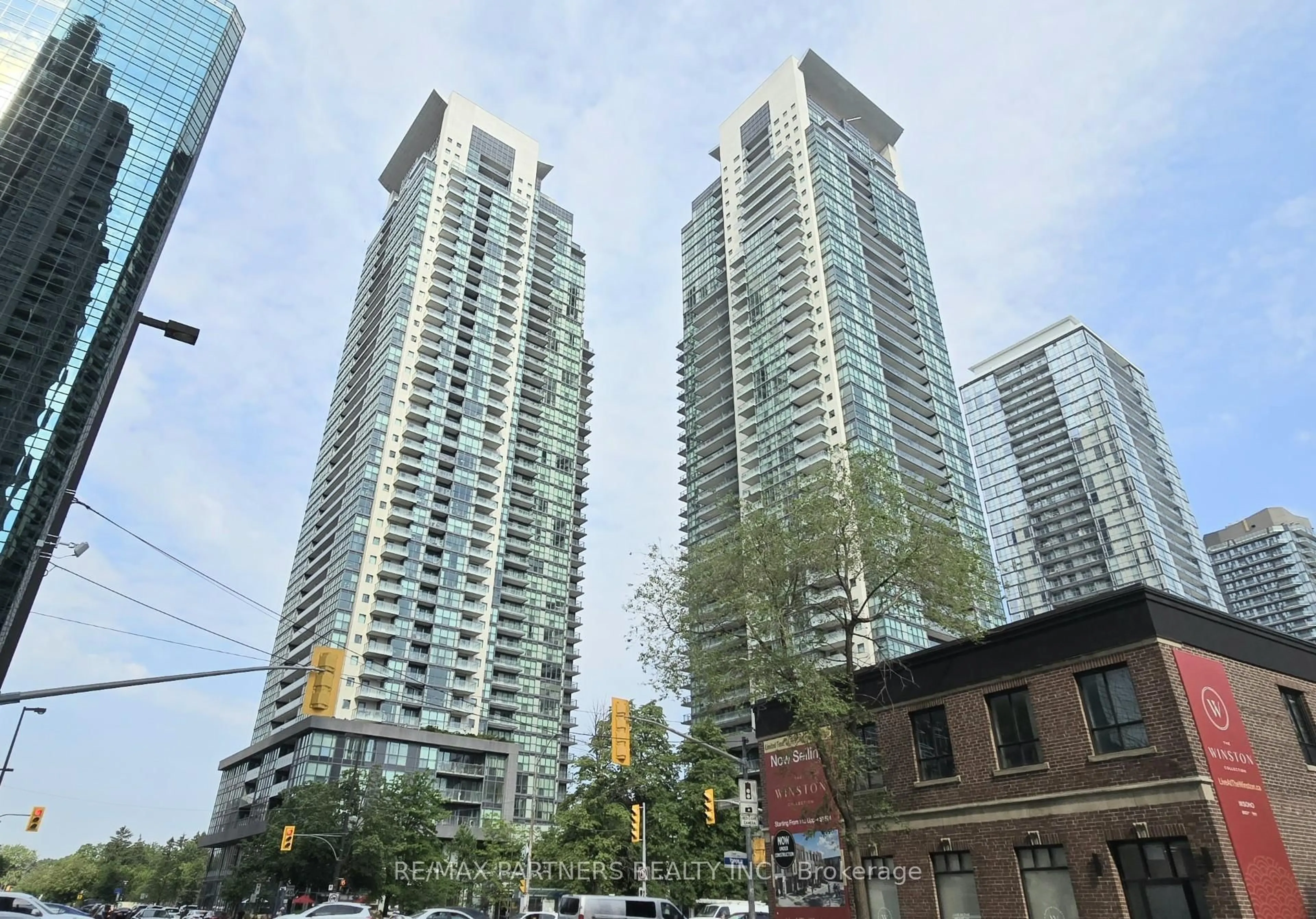 Patio, city buildings view from balcony for 5162 Yonge St #3110, Toronto Ontario M2N 0E9