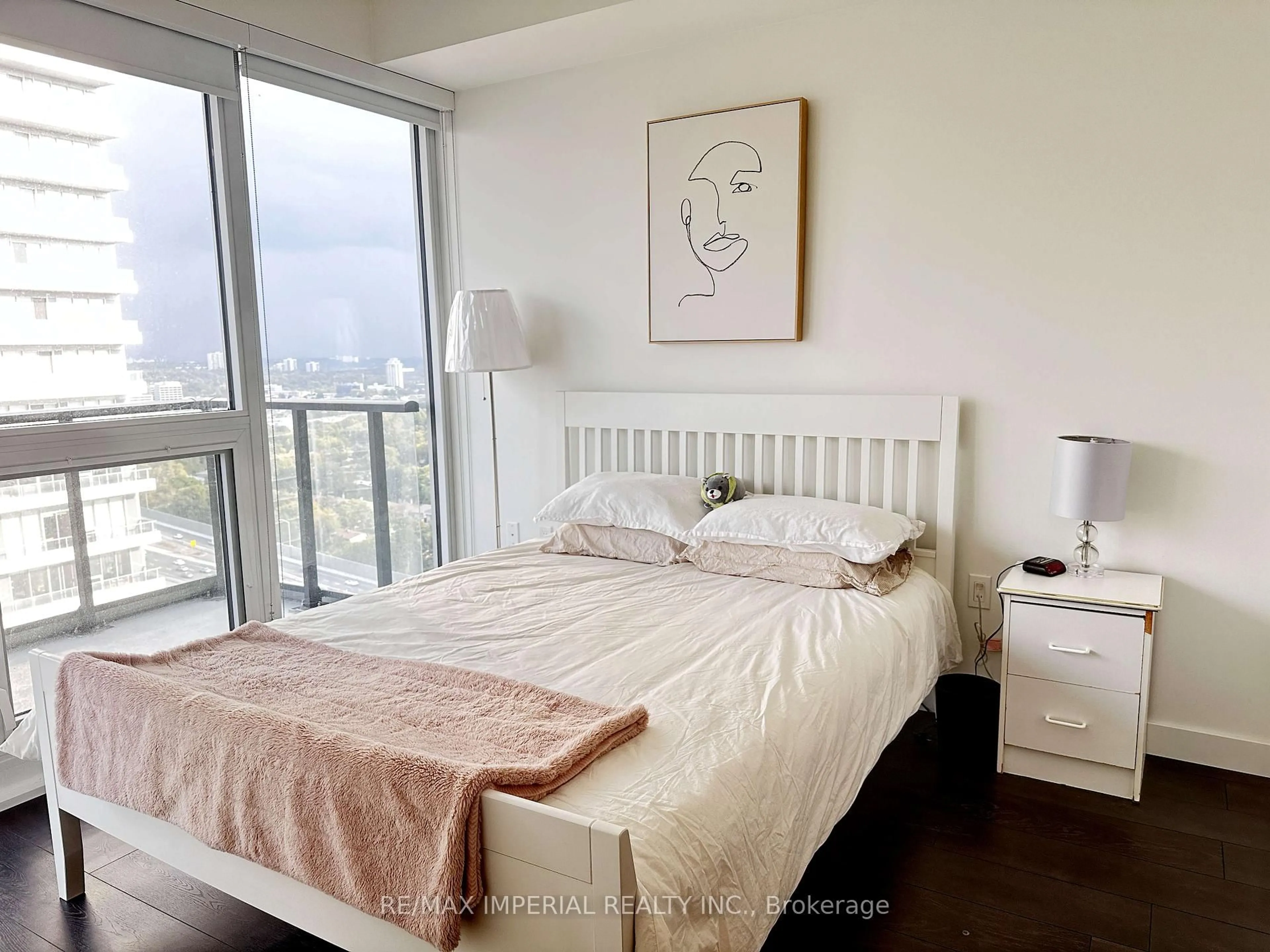 Bedroom with bed, unknown for 95 Mcmahon Dr #2601, Toronto Ontario M2K 0H2