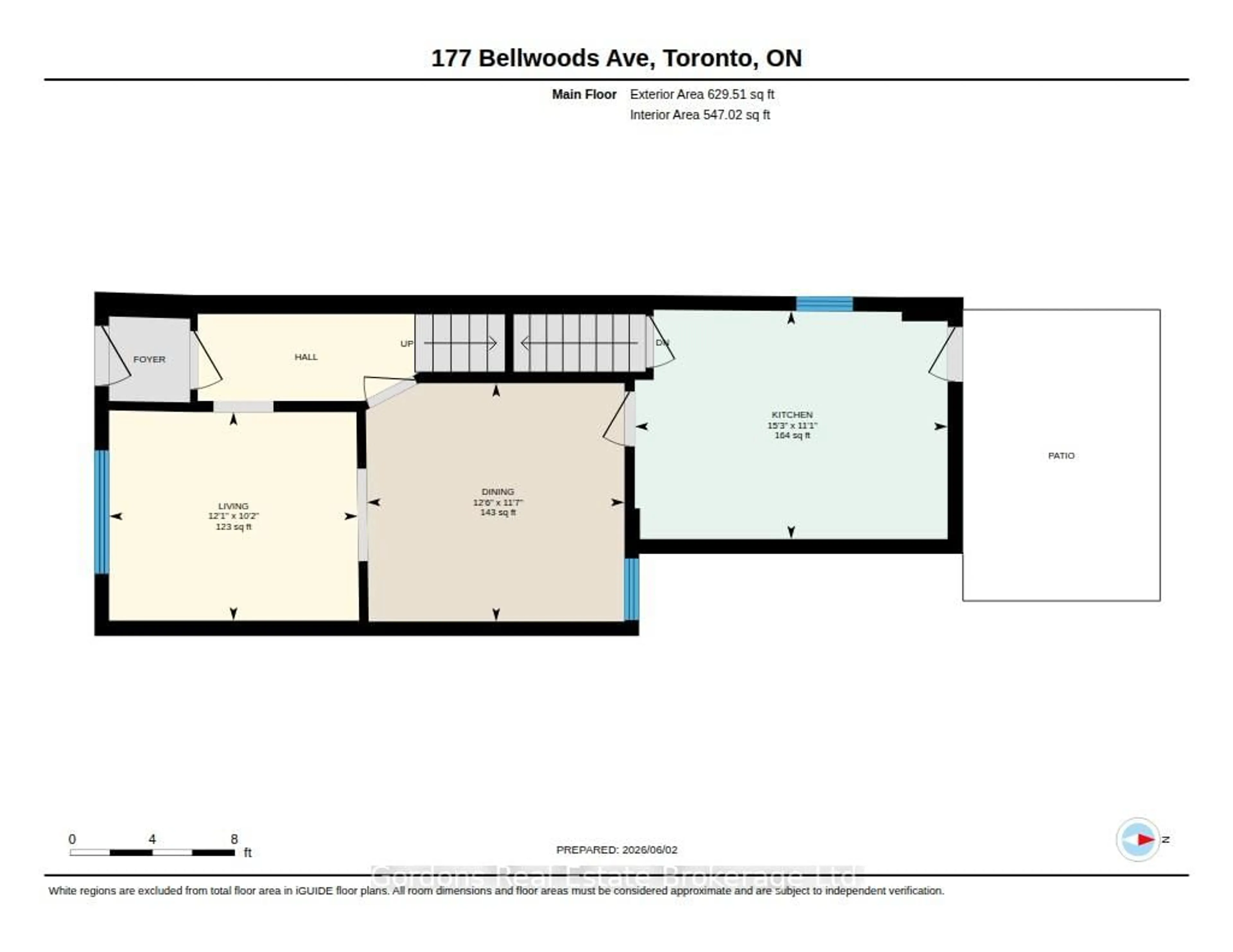 Floor plan for 177 Bellwoods Ave, Toronto Ontario M6J 2P8