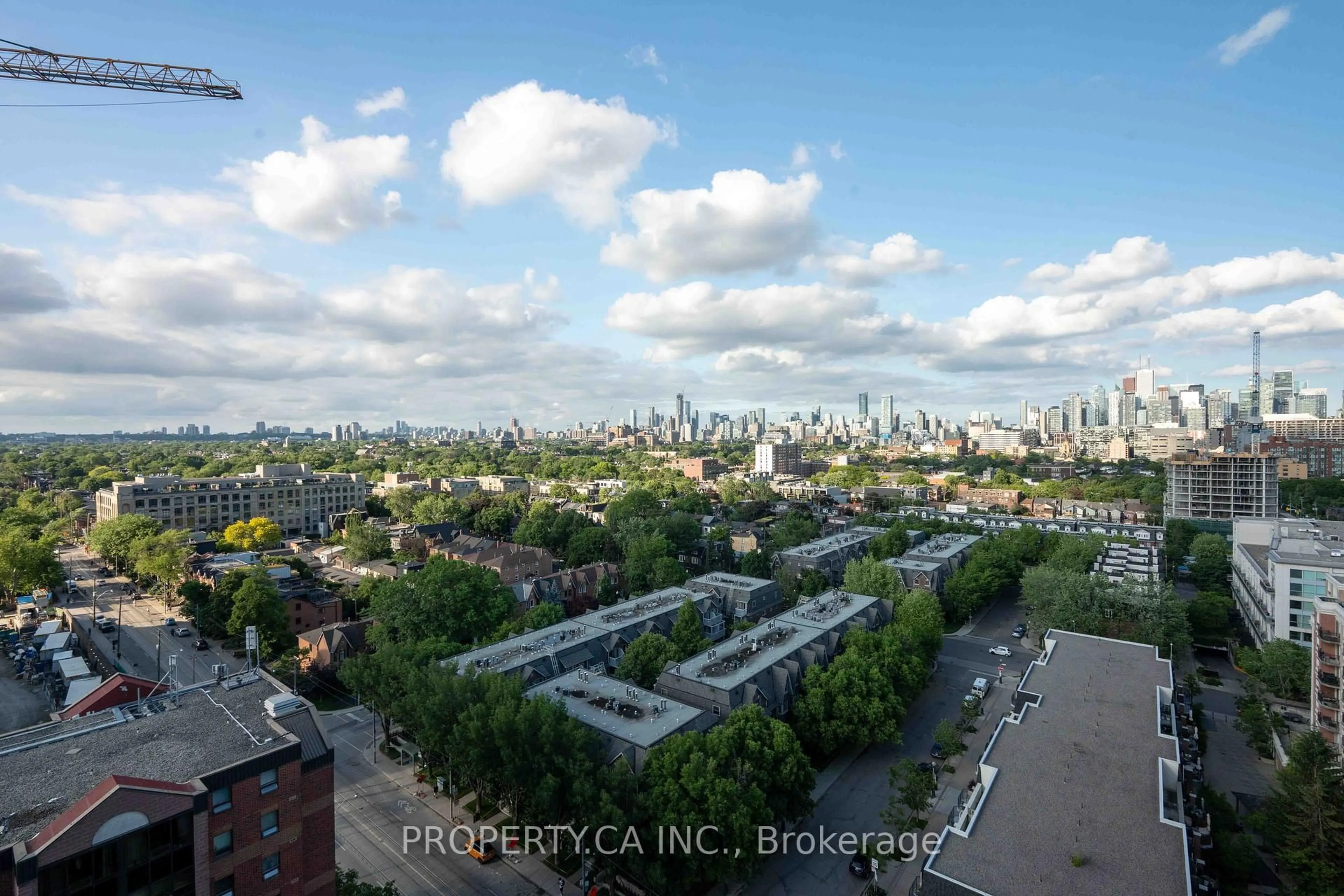 A pic from outside/outdoor area/front of a property/back of a property/a pic from drone, city buildings view from balcony for 1030 King St #Ph05, Toronto Ontario M6K 0B4