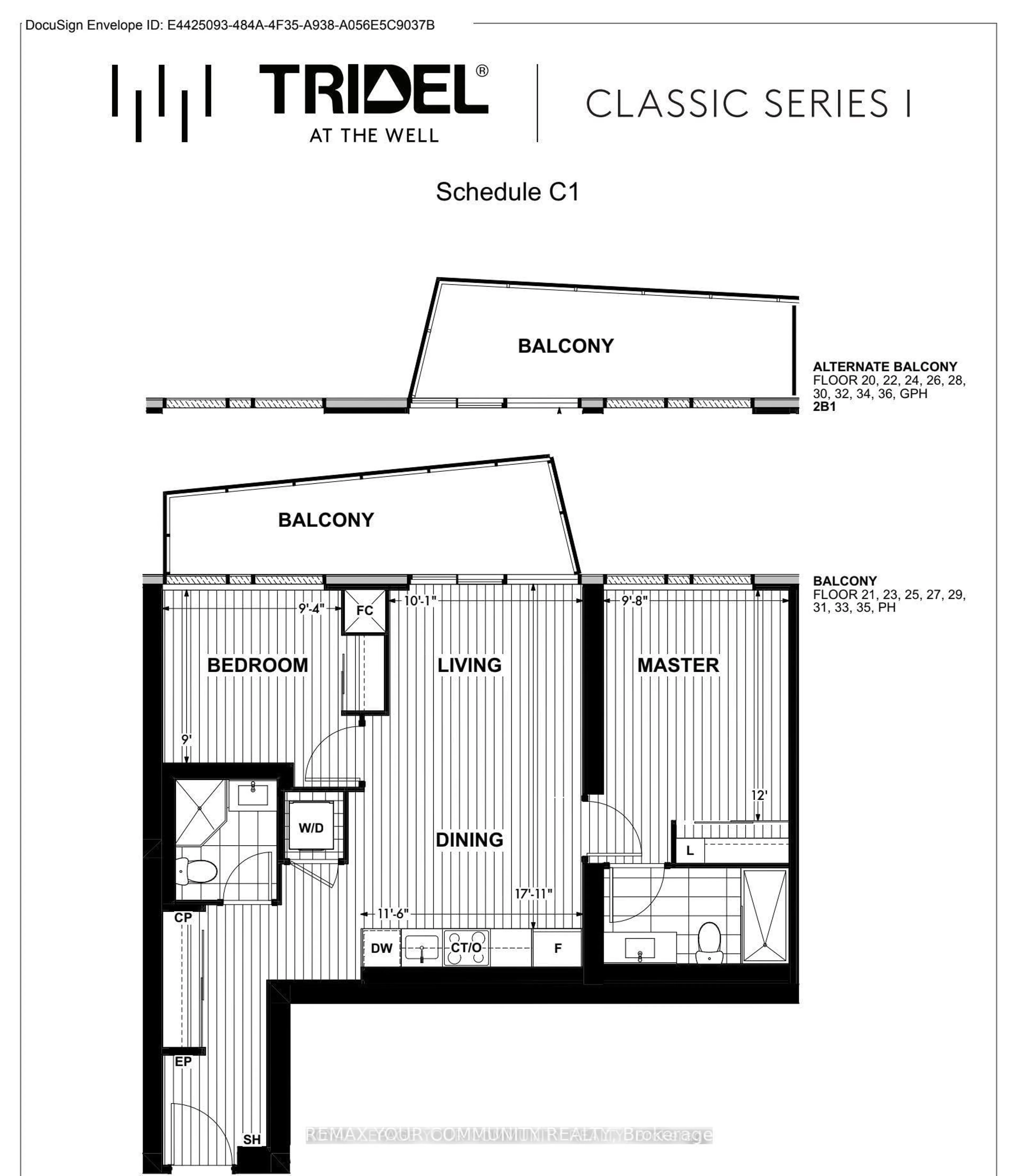 Floor plan for 470 Front St #2015, Toronto Ontario M5V 0V6