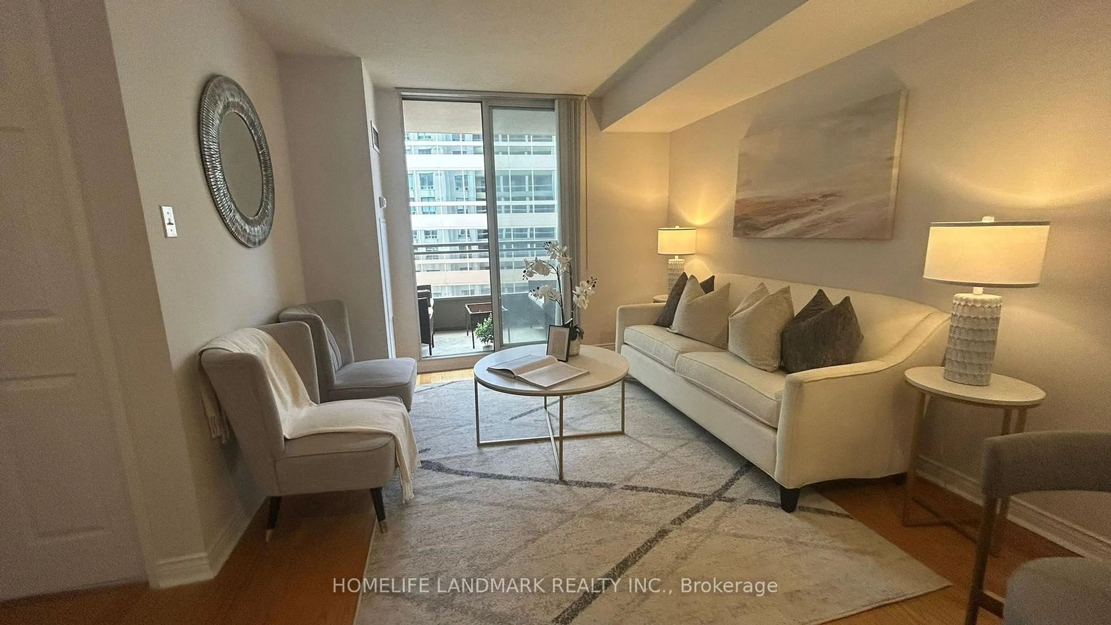 Living room with furniture, unknown for 260 Doris Ave #1201, Toronto Ontario M2N 6X9