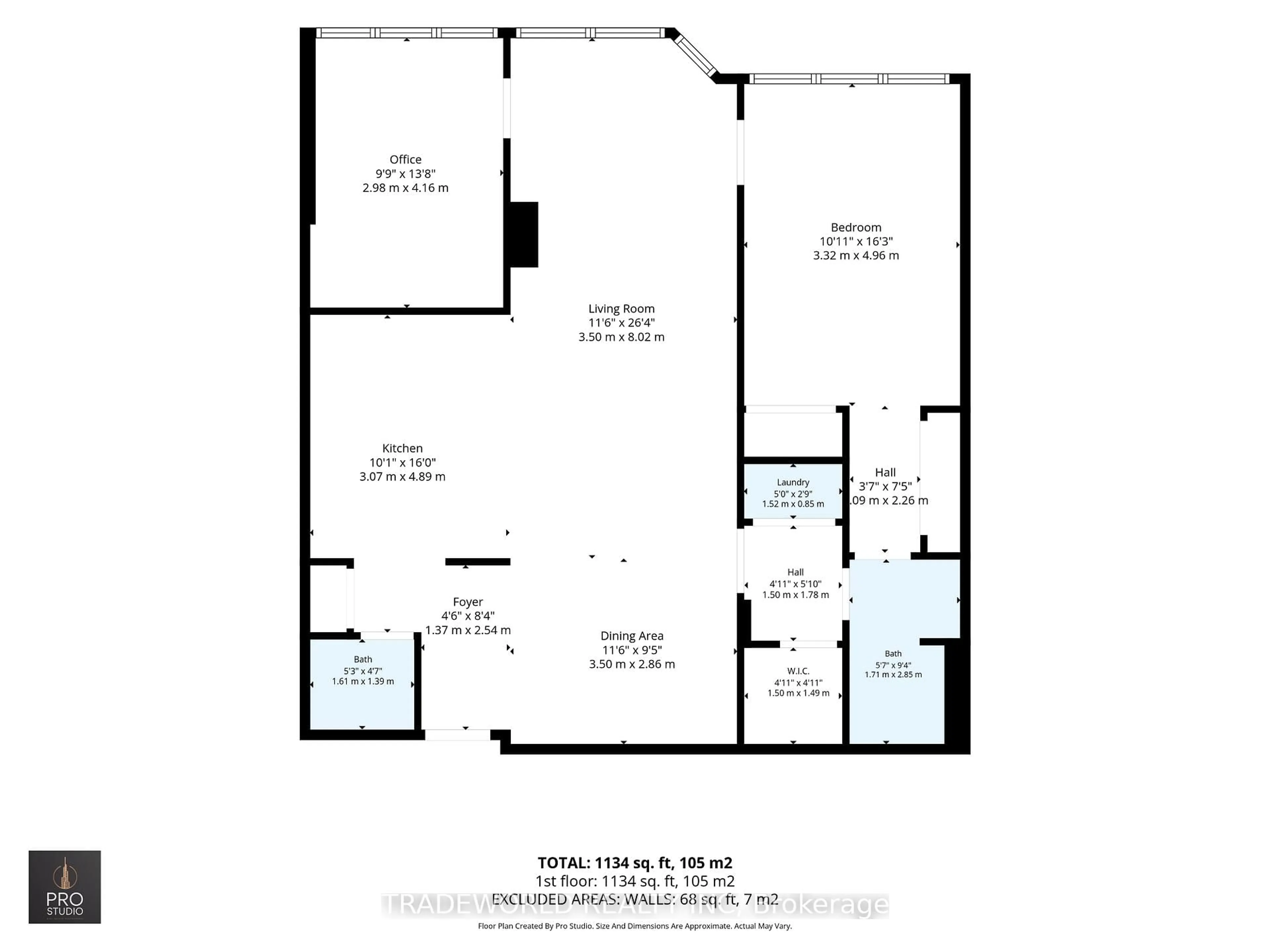 Floor plan for 33 Elmhurst Ave #1803, Toronto Ontario M2N 6G8