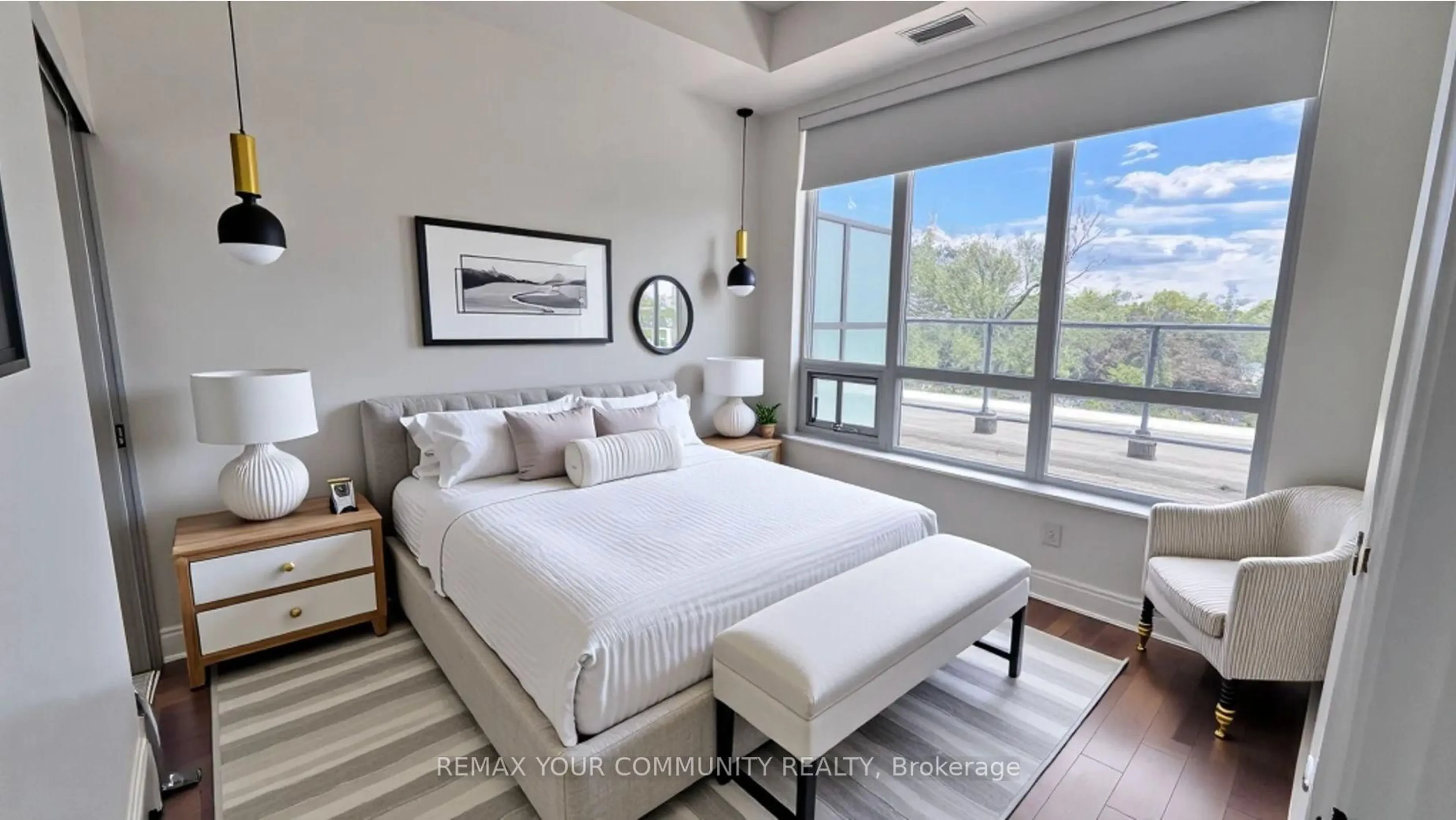 Bedroom with bed, unknown for 339 Spring Garden Ave #604, Toronto Ontario M2N 3H6