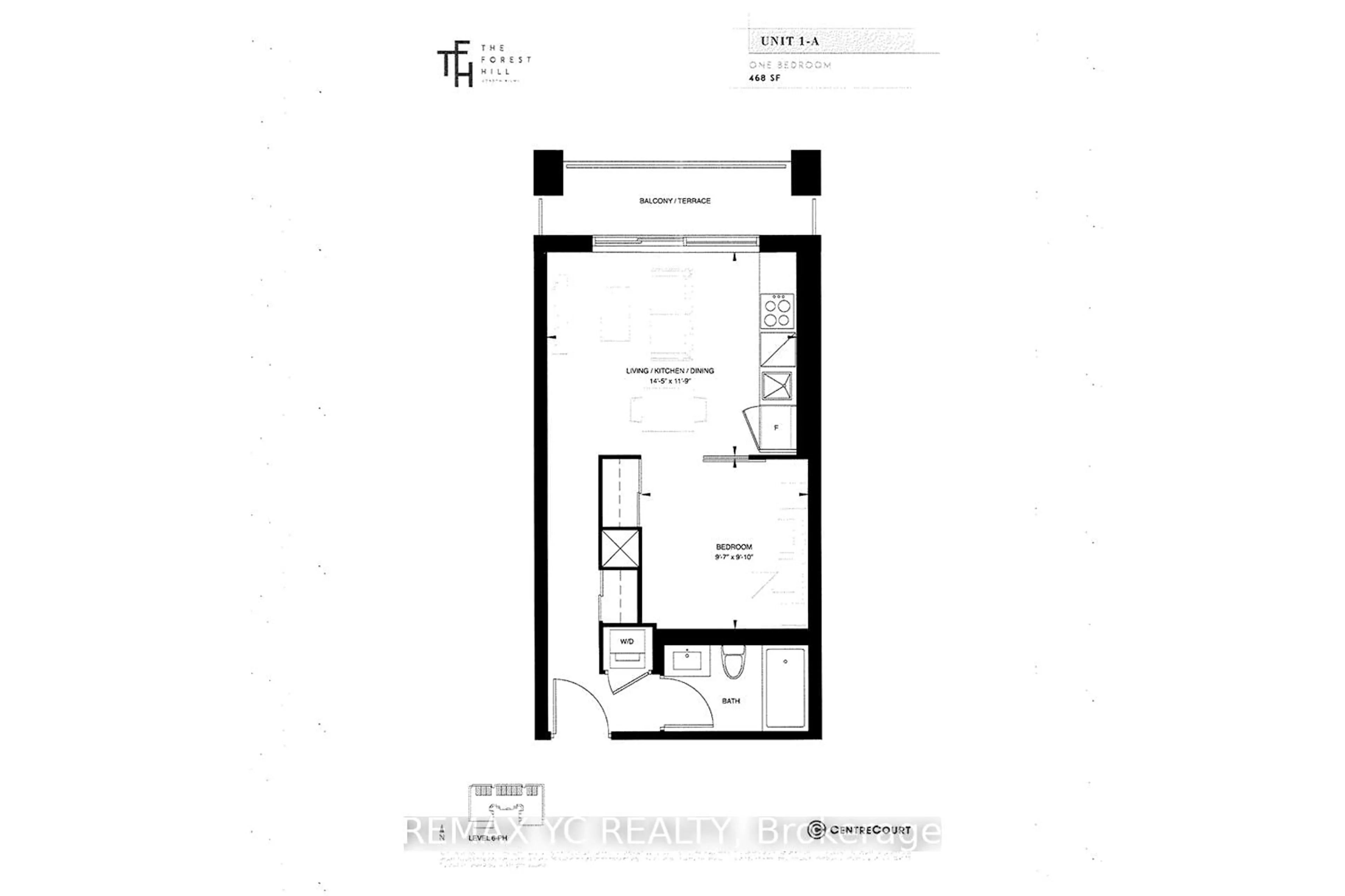 Floor plan for 2020 Bathurst St #721, Toronto Ontario M5P 3L1