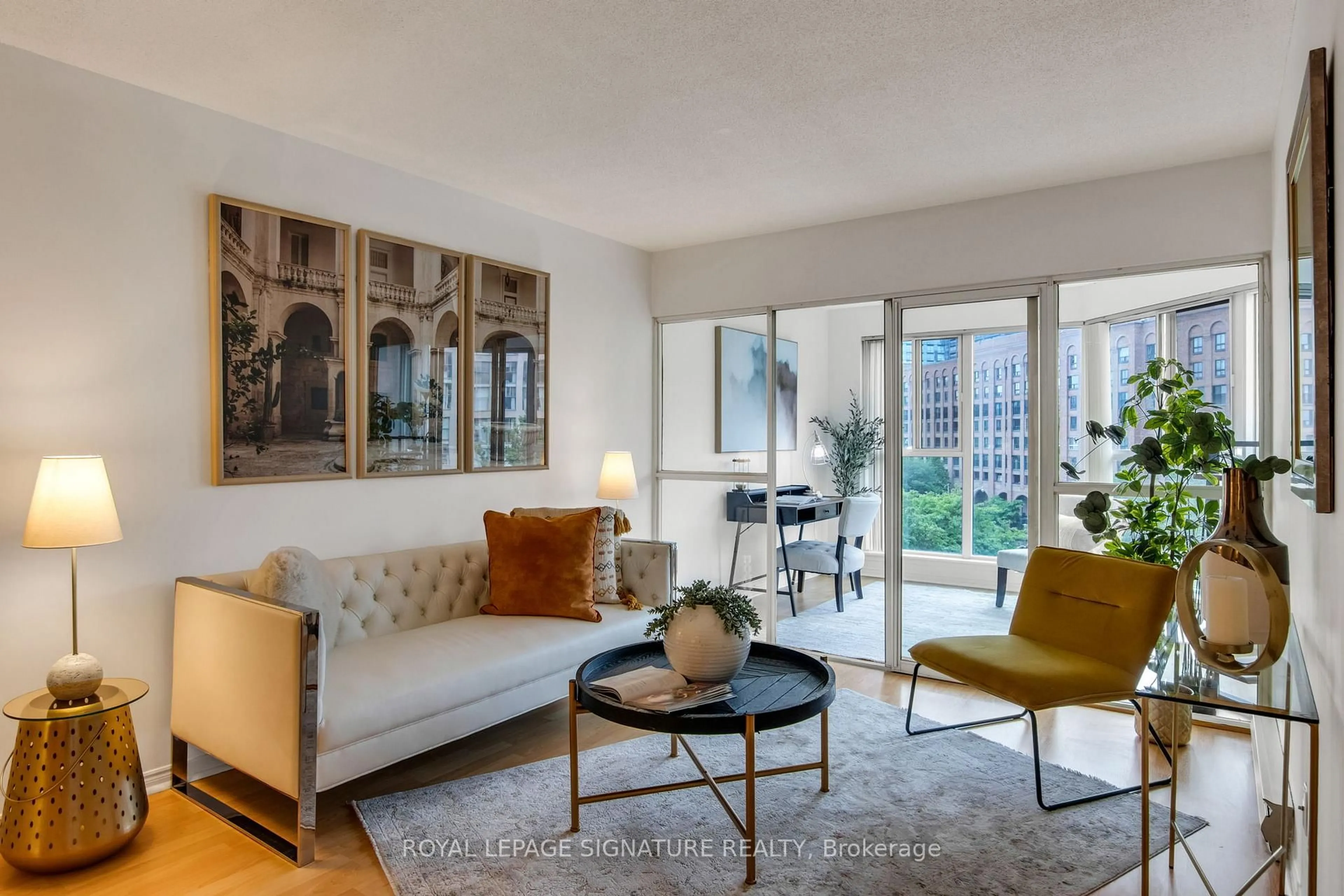 Living room with furniture, unknown for 222 The Esplanade #525, Toronto Ontario M5A 4M8