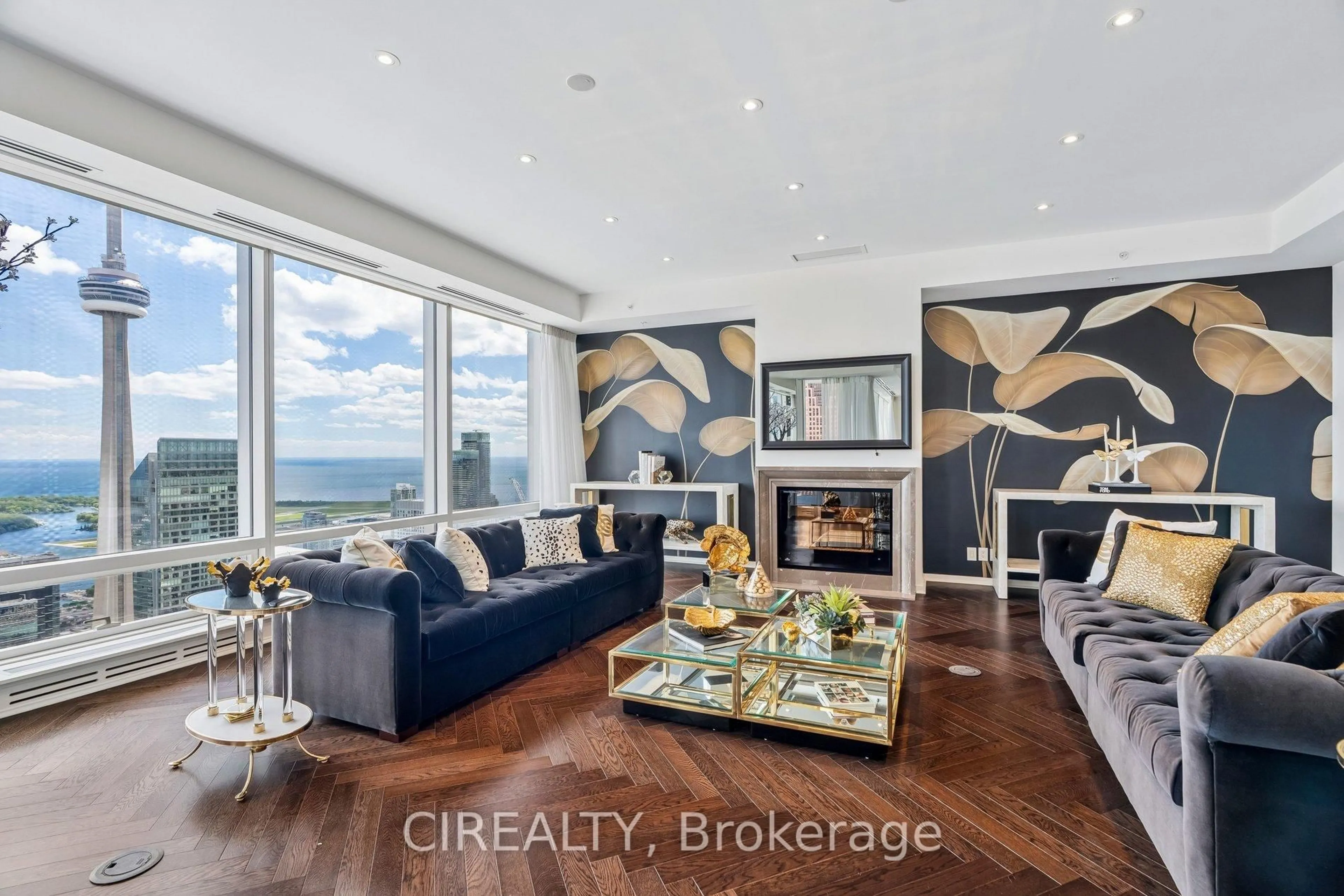 Living room with furniture, unknown for 180 University Ave #6405, Toronto Ontario M5H 0A2