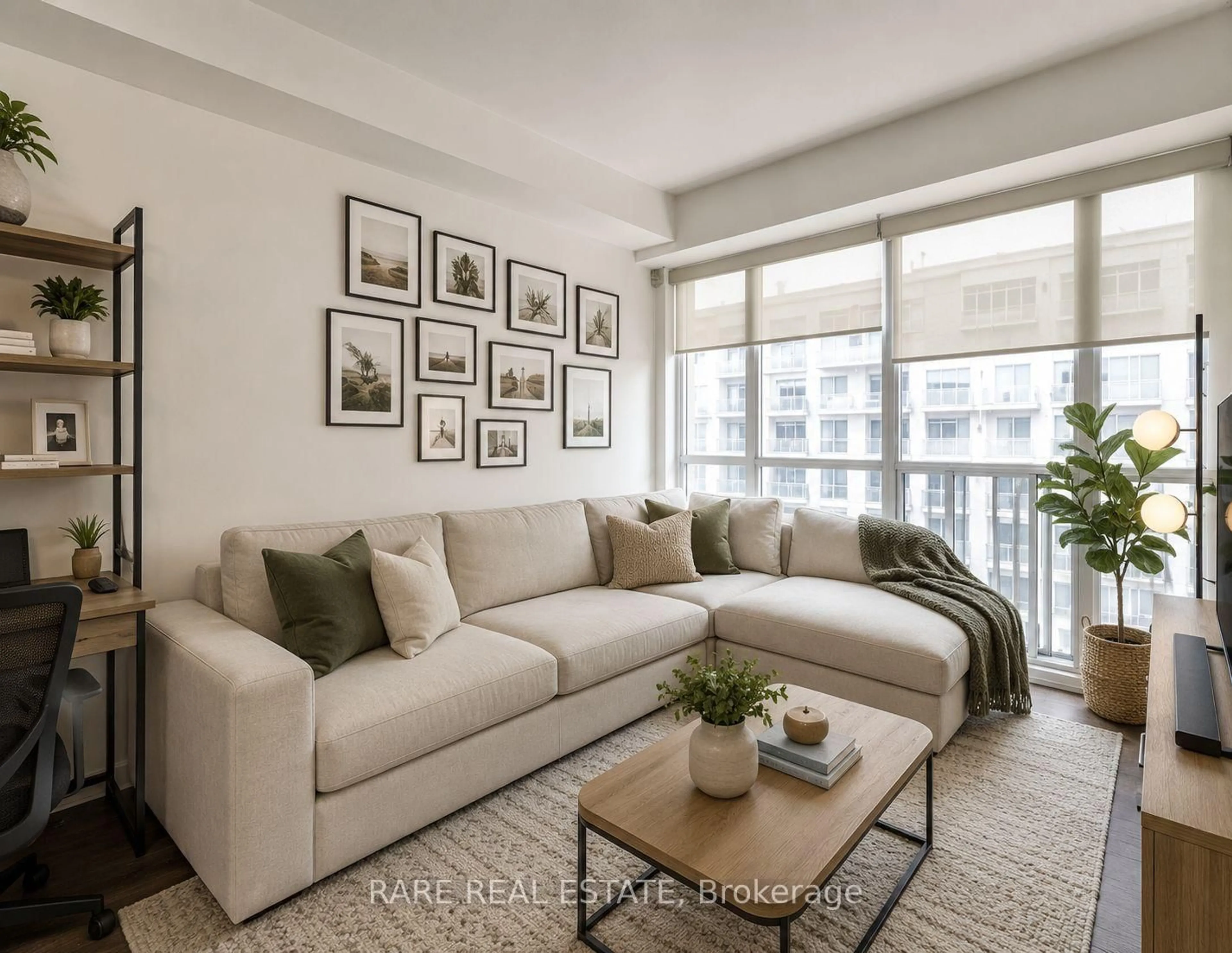 Living room with furniture, unknown for 1 Shaw St #802, Toronto Ontario M6K 0A1