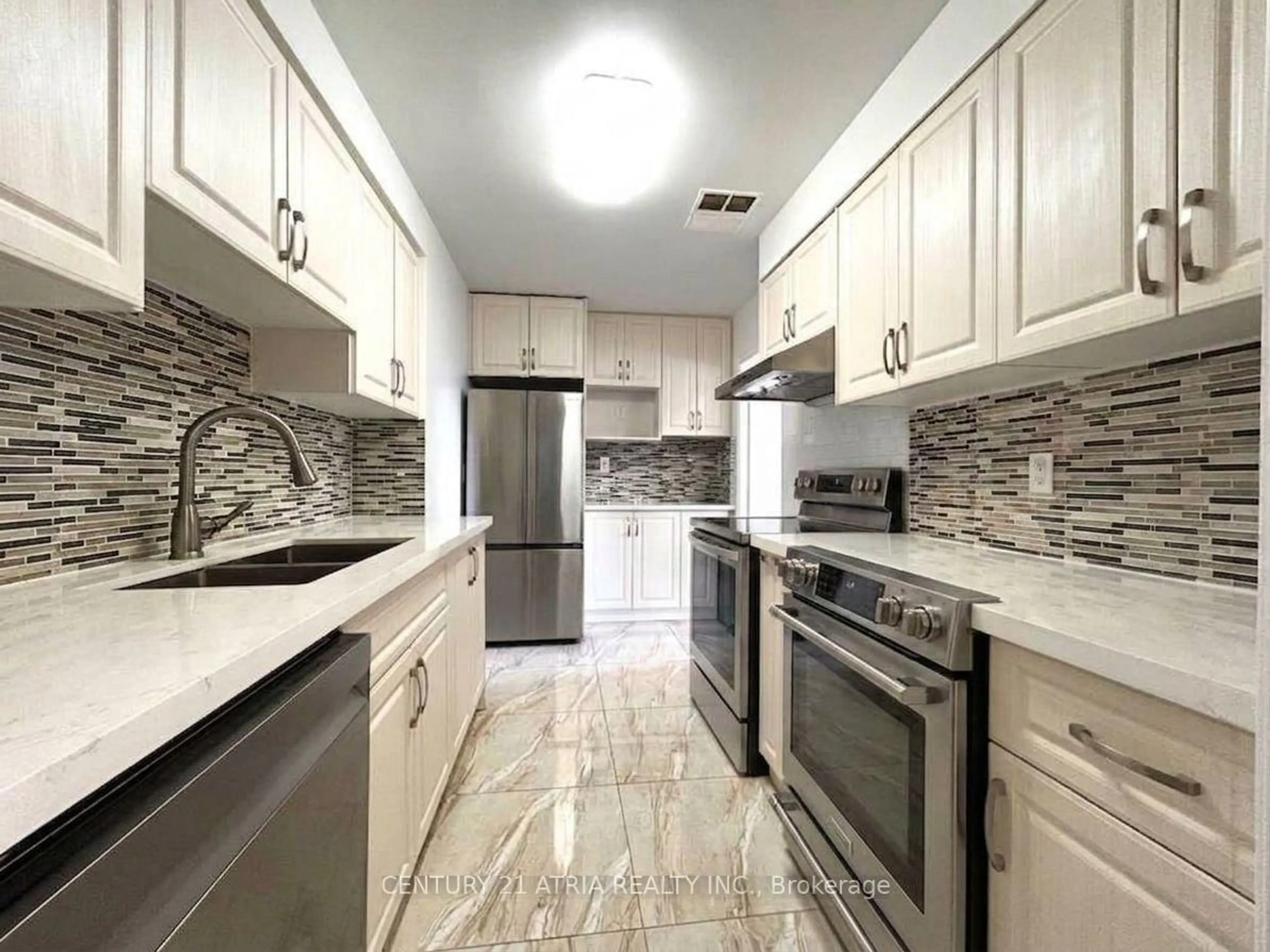 Contemporary kitchen, ceramic/tile floor for 4005 Don Mills Rd #340, Toronto Ontario M2H 3J9