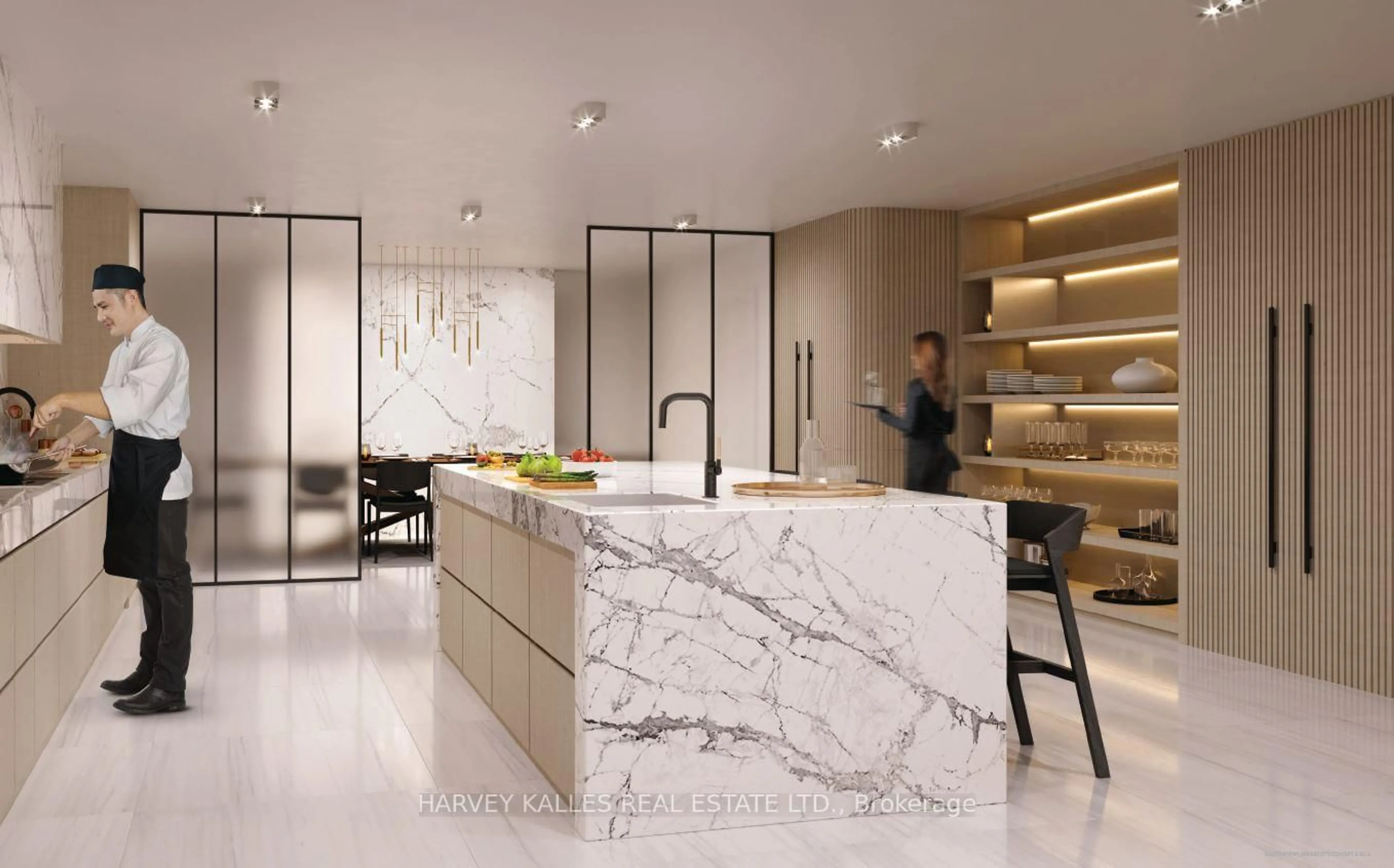 Contemporary kitchen, ceramic/tile floor for 321 Davenport Rd #301, Toronto Ontario M5R 1K5