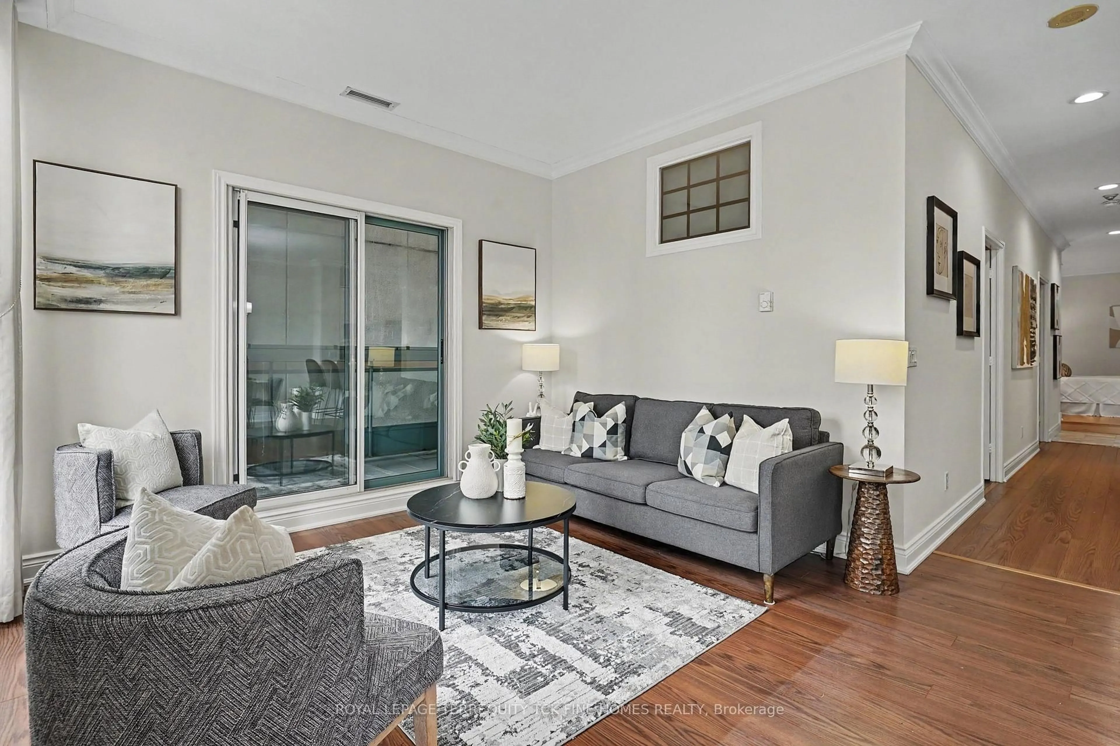 Living room with furniture, unknown for 7 King St #2105, Toronto Ontario M5C 3C5
