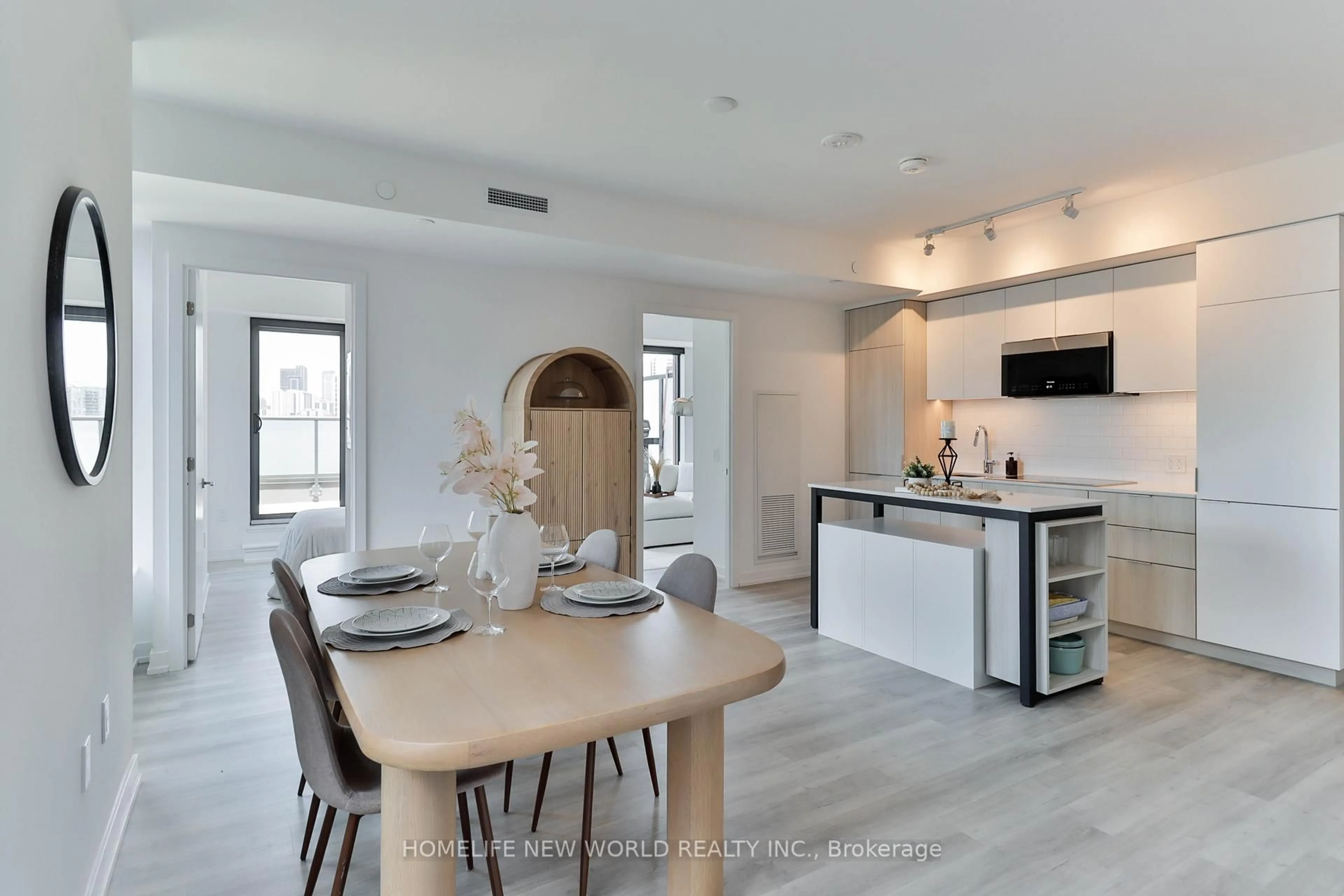 Open concept kitchen, ceramic/tile floor for 28 Eastern Ave #1003, Toronto Ontario M5A 0Y2