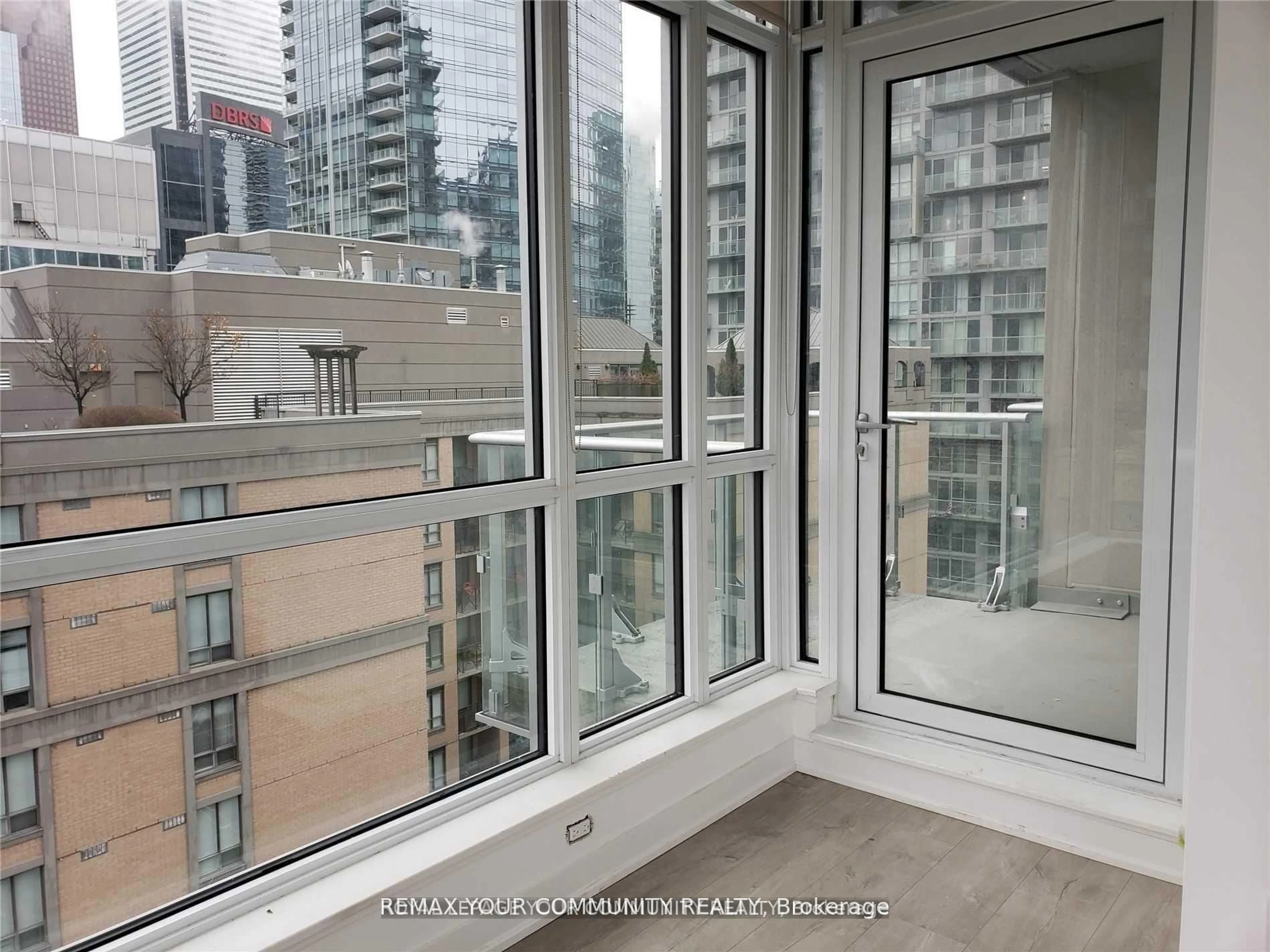 Balcony in the apartment, city buildings view from balcony for 199 RICHMOND St #1602, Toronto Ontario M5V 0H4