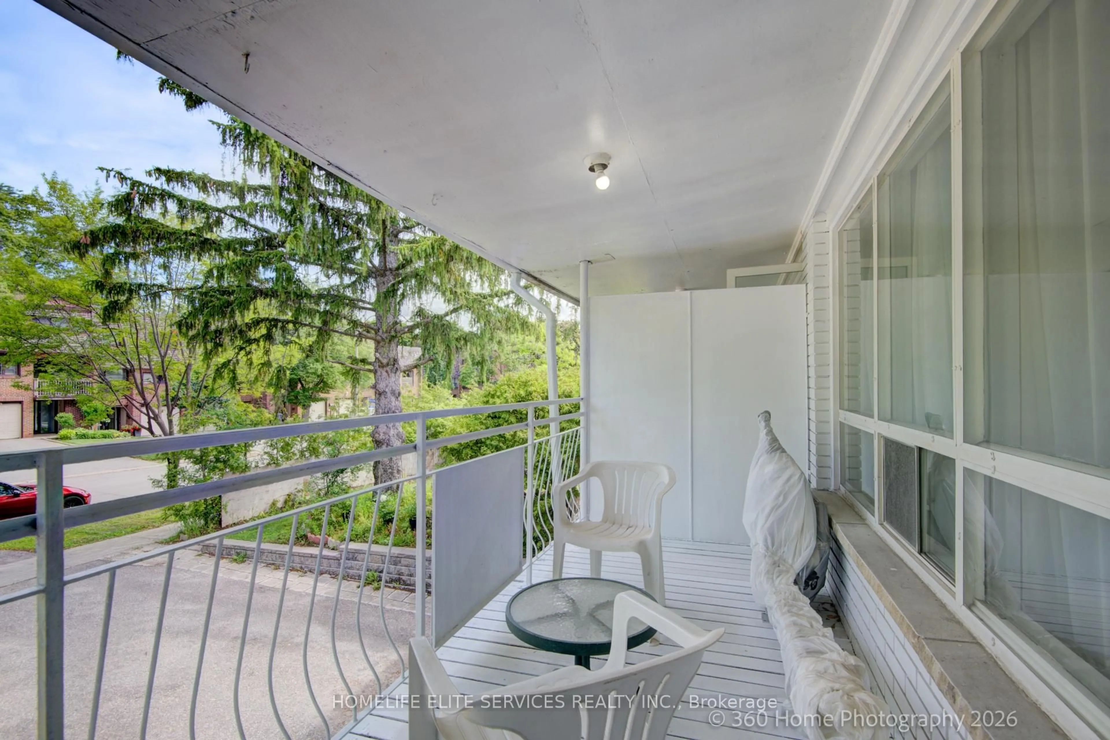Balcony in the apartment, water/lake/river/ocean view for 69 Castlebury Cres, Toronto Ontario M2H 1W7
