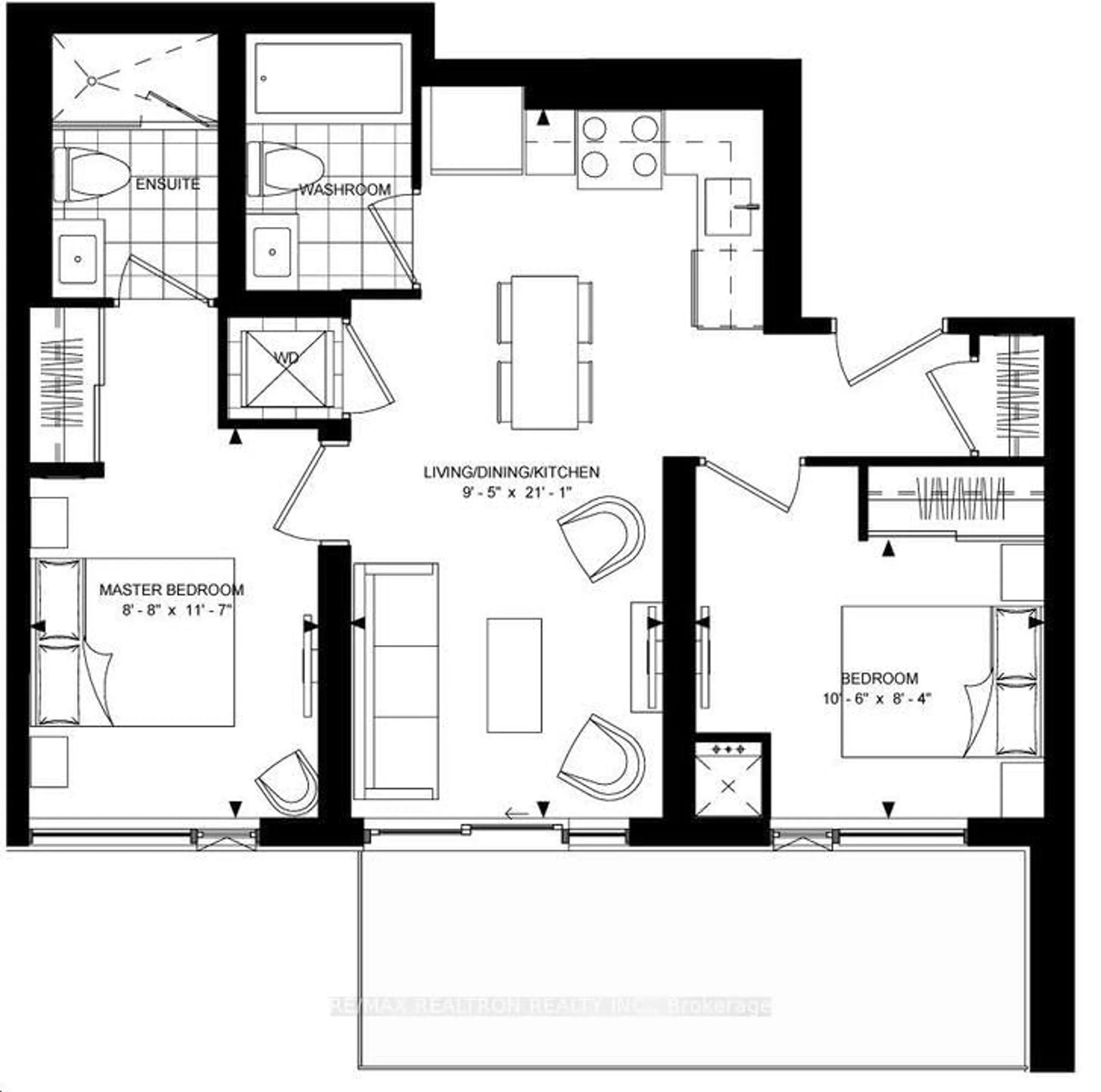 Floor plan for 20 Dunfield Ave #2120, Toronto Ontario M4S 0E4