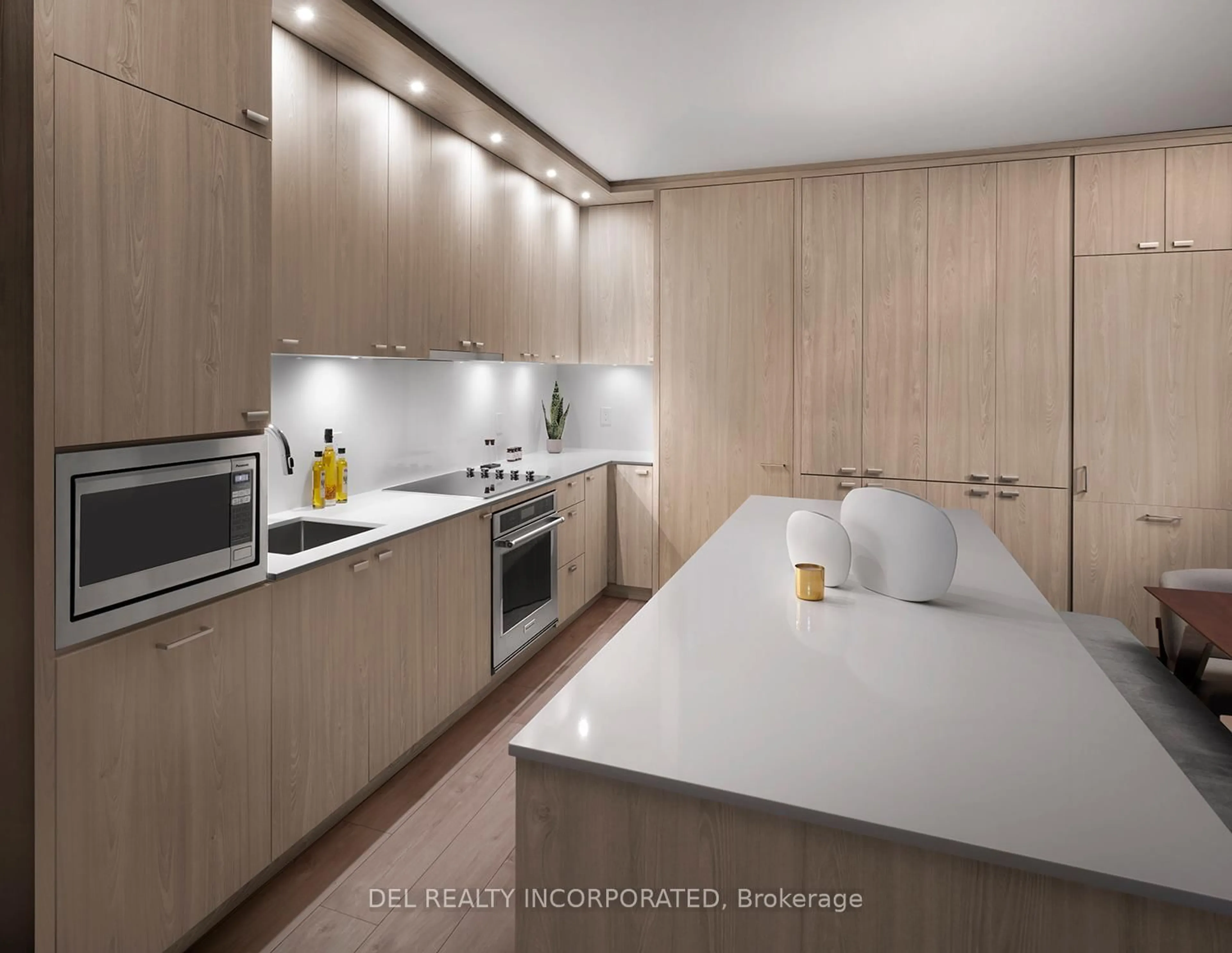 Standard kitchen, wood/laminate floor for 115 Denison Ave #105, Toronto Ontario M5T 2N1