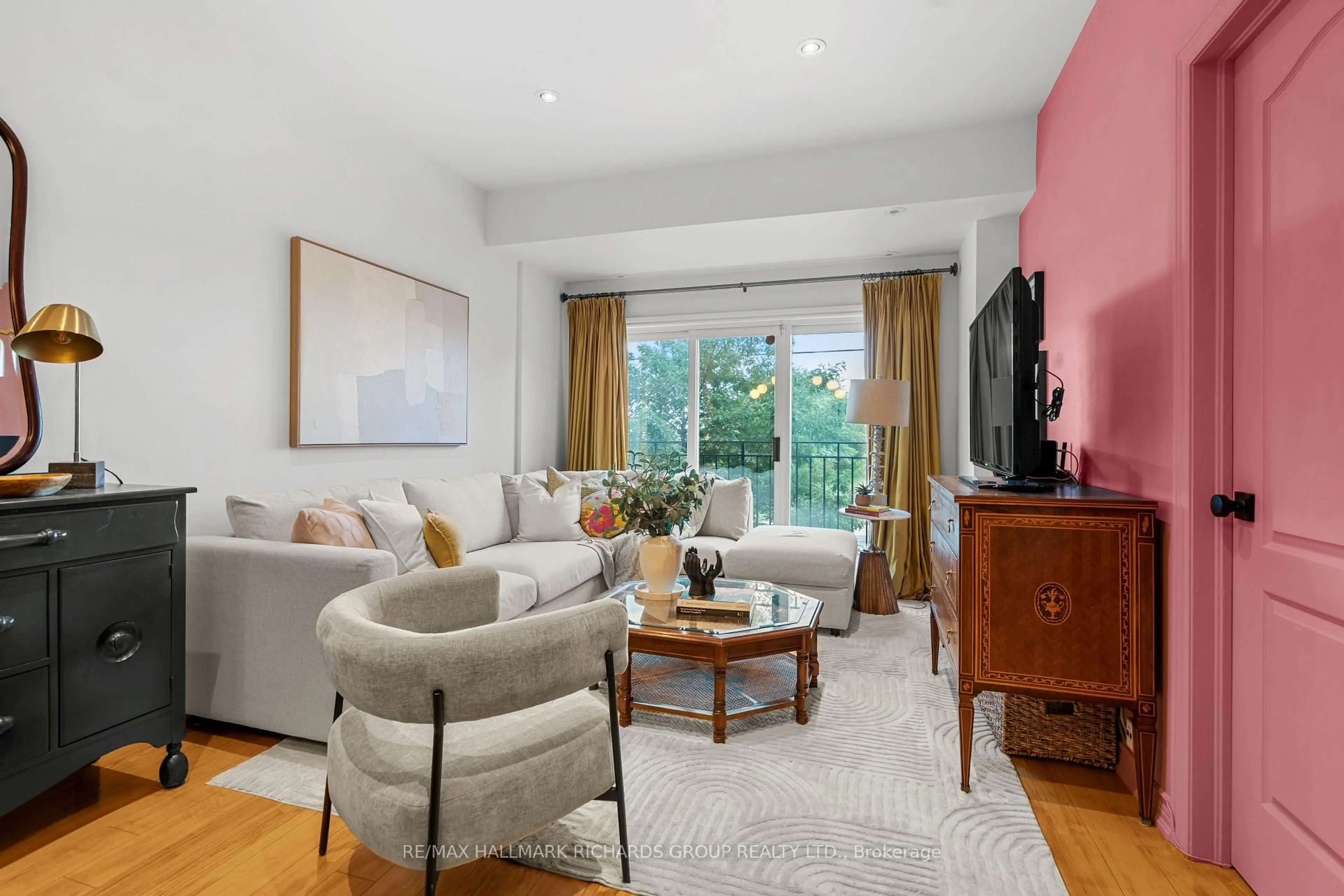 Living room with furniture, unknown for 1496 Victoria Park Ave #245, Toronto Ontario M4A 2M6