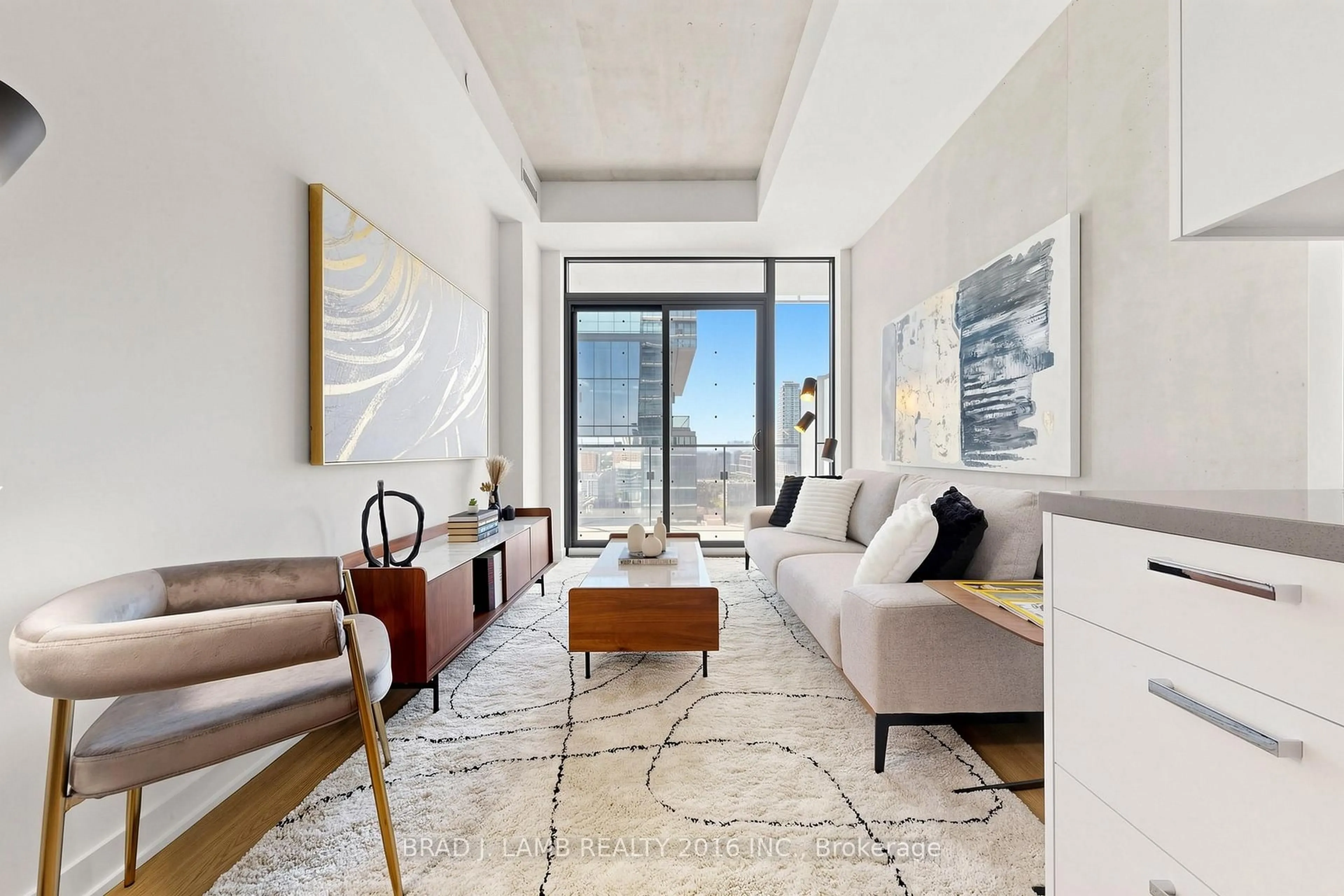 Living room with furniture, unknown for 284 King St #1602, Toronto Ontario M5A 1K4