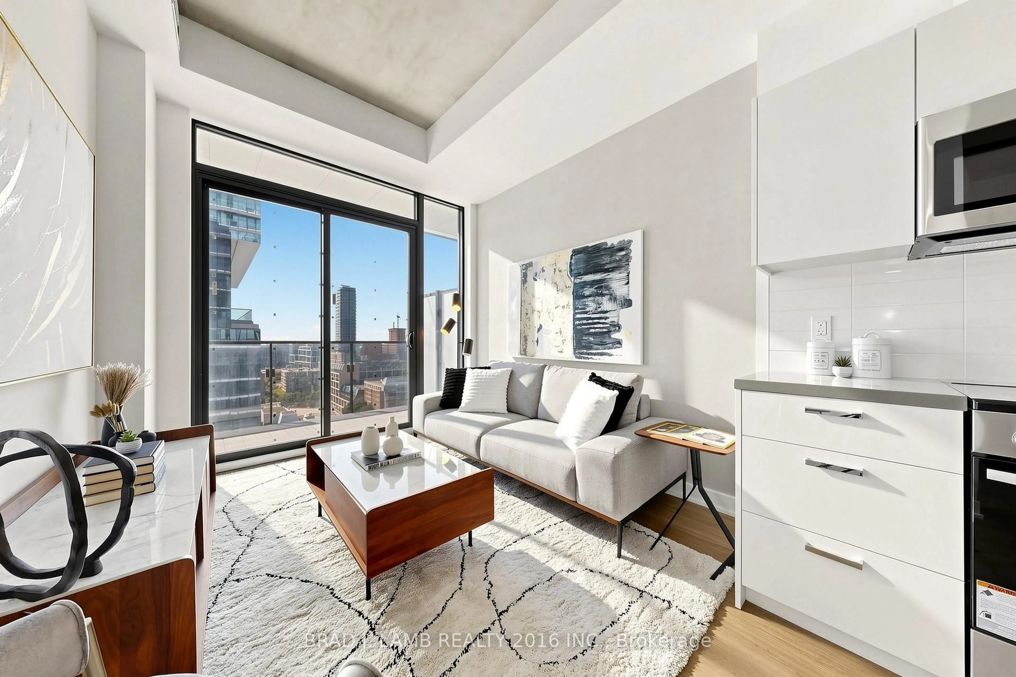Living room with furniture, unknown for 284 King St #1602, Toronto Ontario M5A 1K4