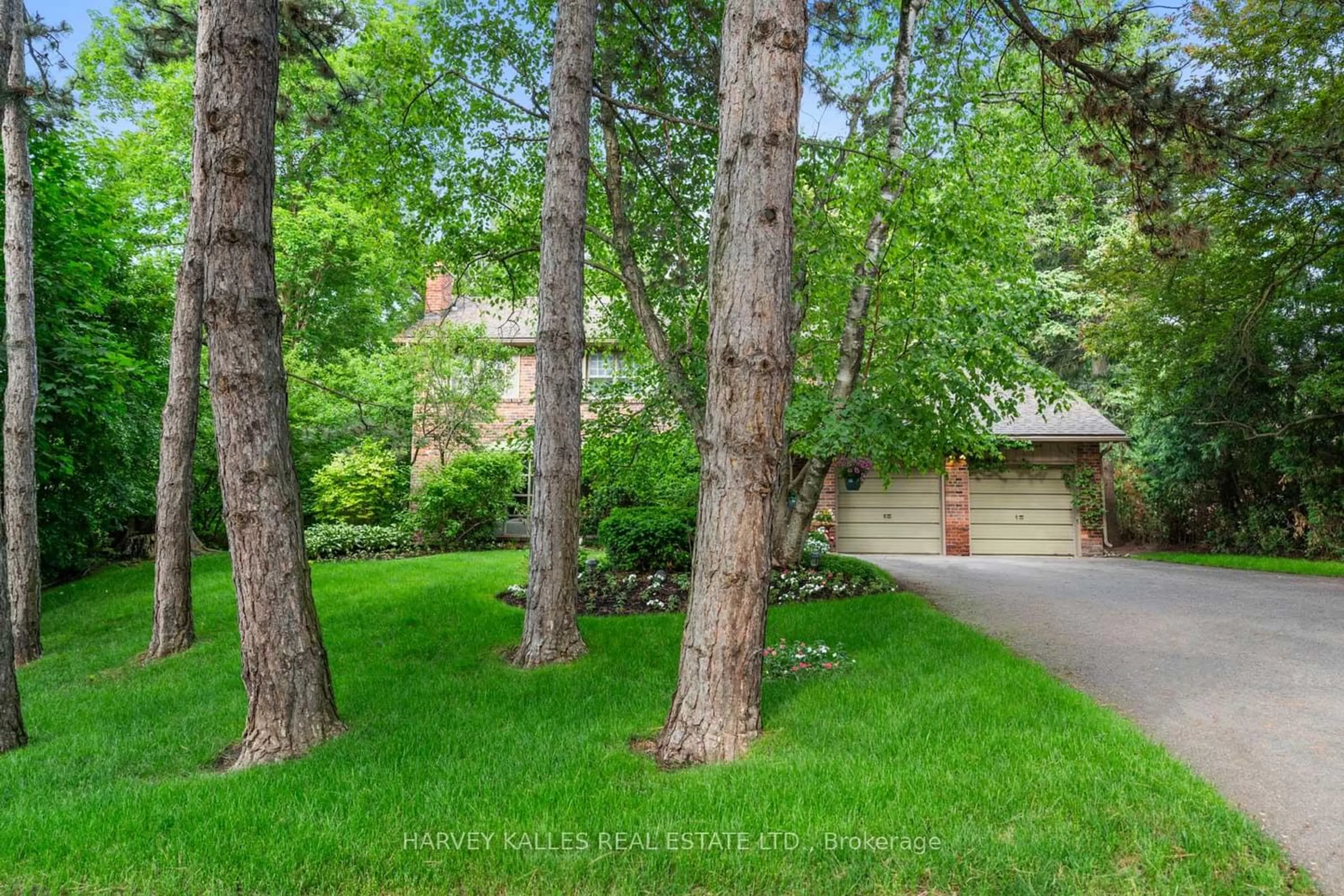 A pic from outside/outdoor area/front of a property/back of a property/a pic from drone, forest/trees view for 1 Vyner Rd, Toronto Ontario M2L 2N3