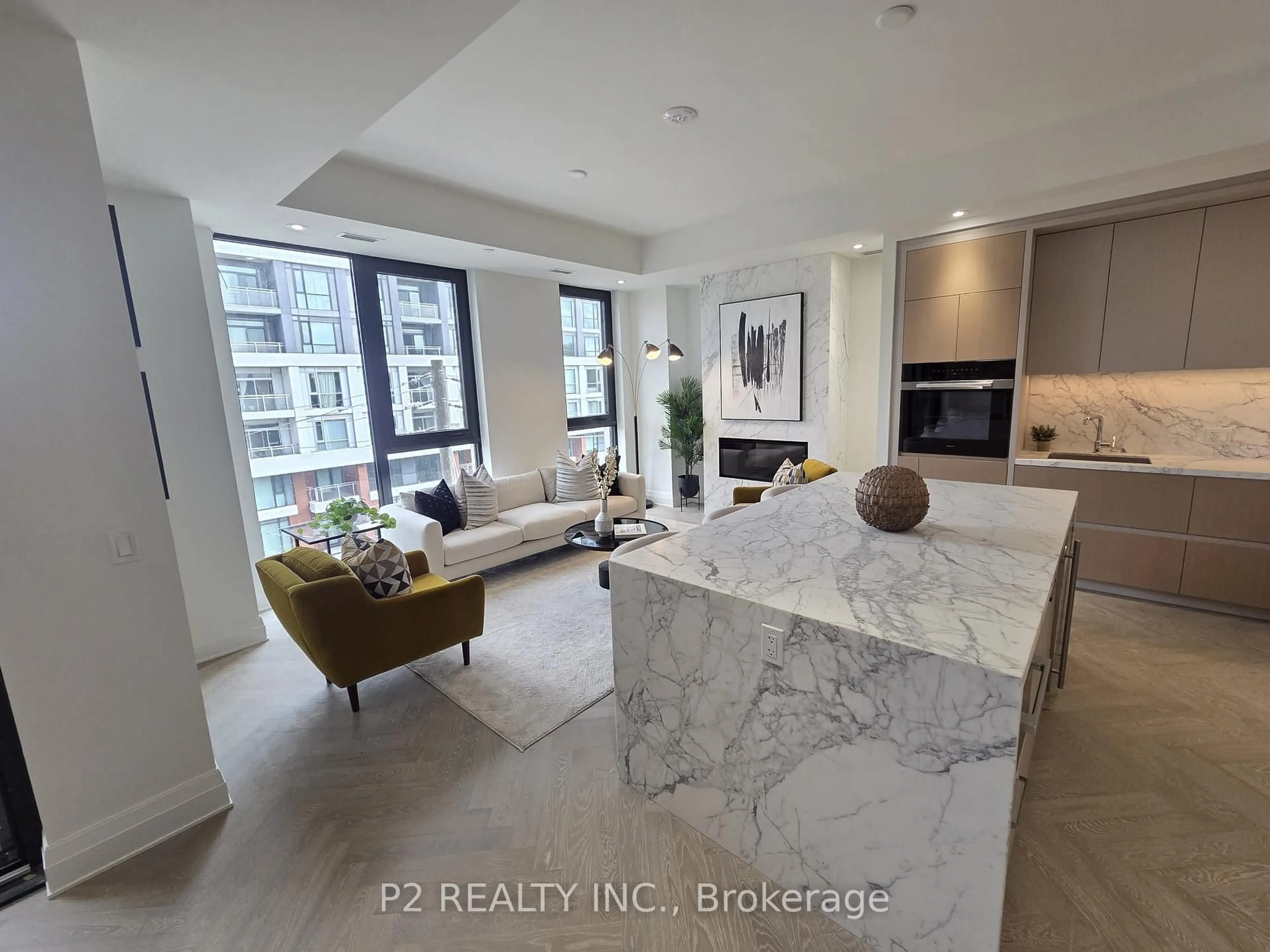 Open concept kitchen, ceramic/tile floor for 2 Forest Hill #411, Toronto Ontario M4V 2L3