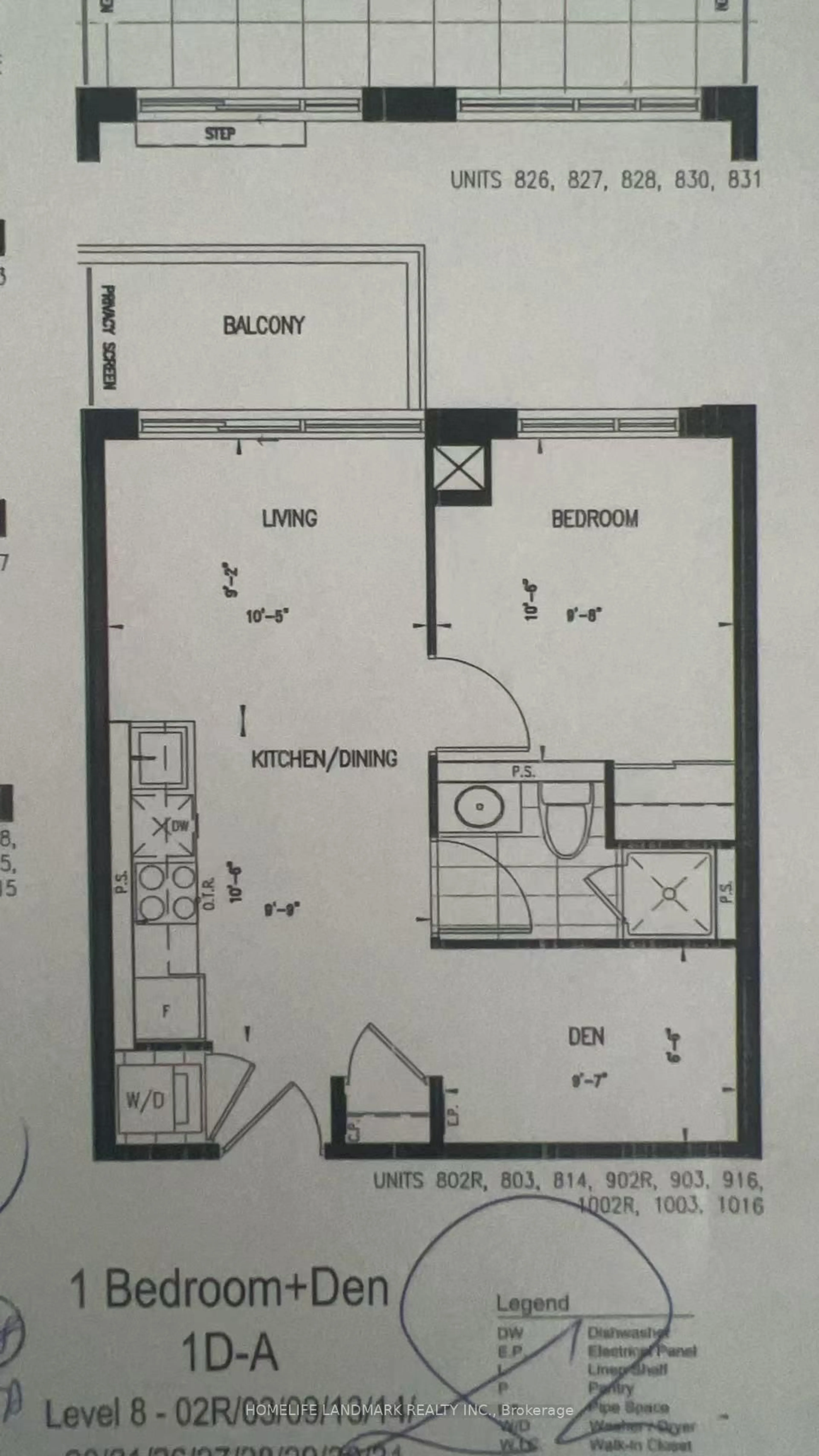 Floor plan for 543 Richmond St #814, Toronto Ontario M5V 1Y6