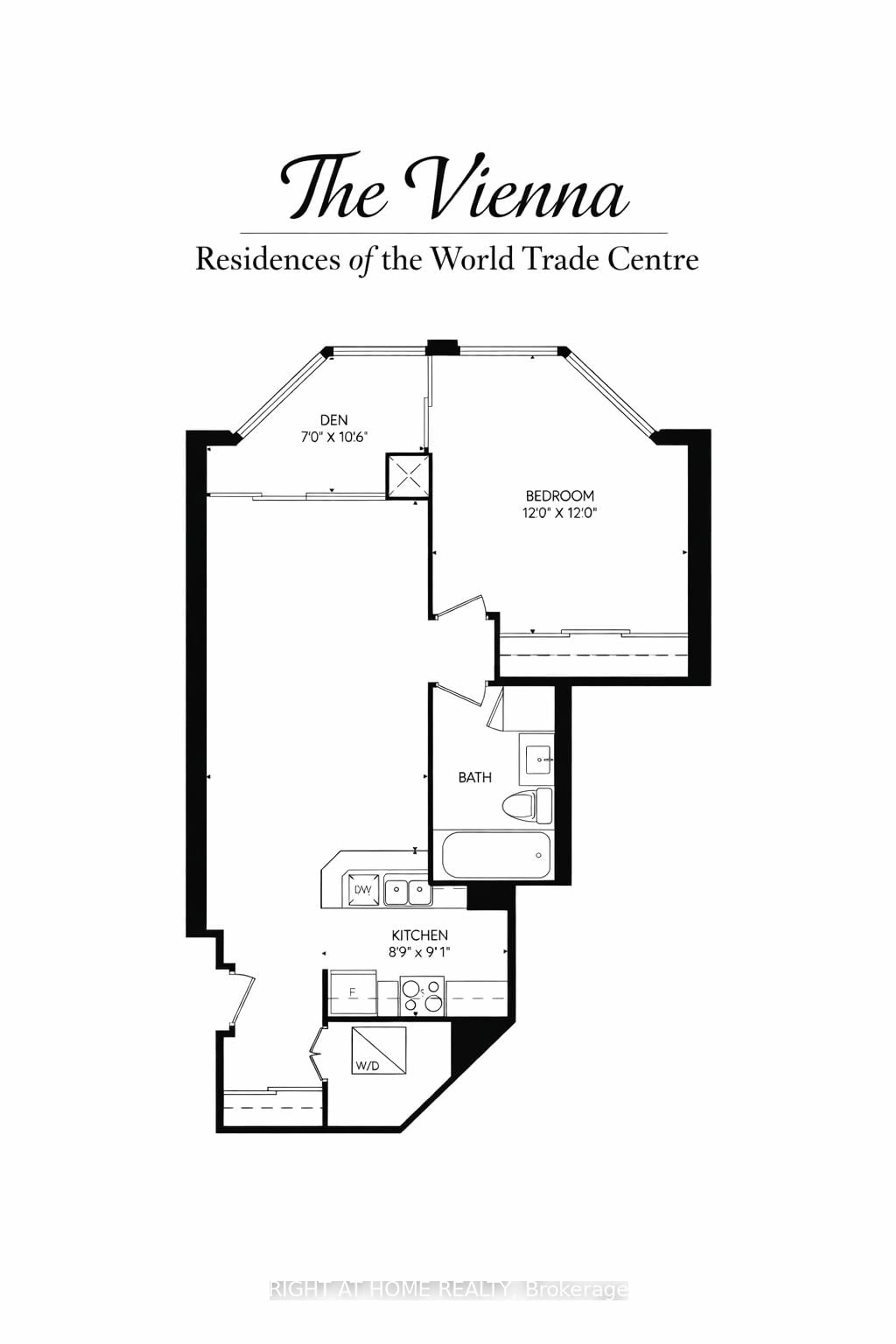 Floor plan for 10 Yonge St #1706, Toronto Ontario M5E 1R4