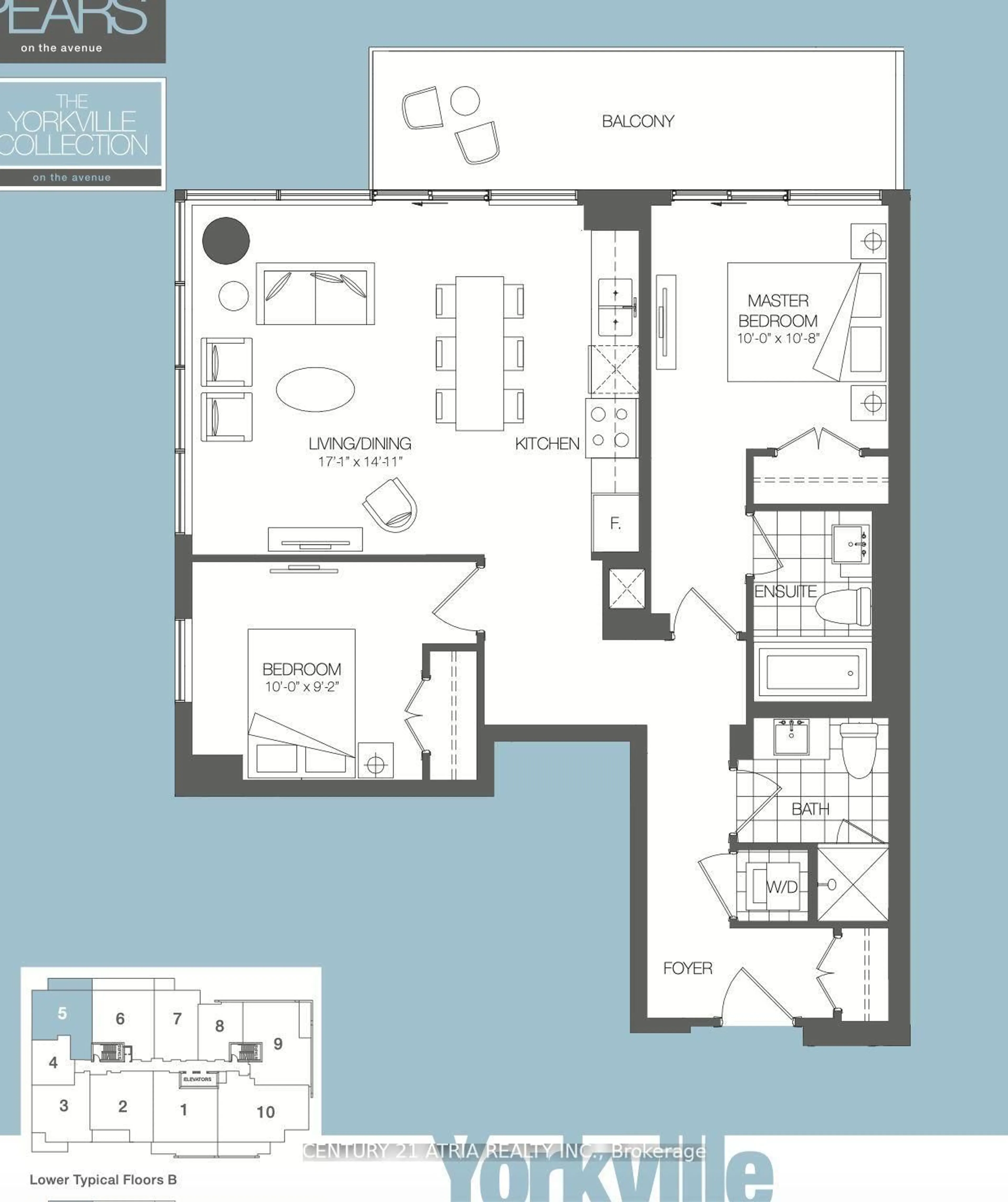 Floor plan for 170 Avenue Rd #506, Toronto Ontario M5R 0A4